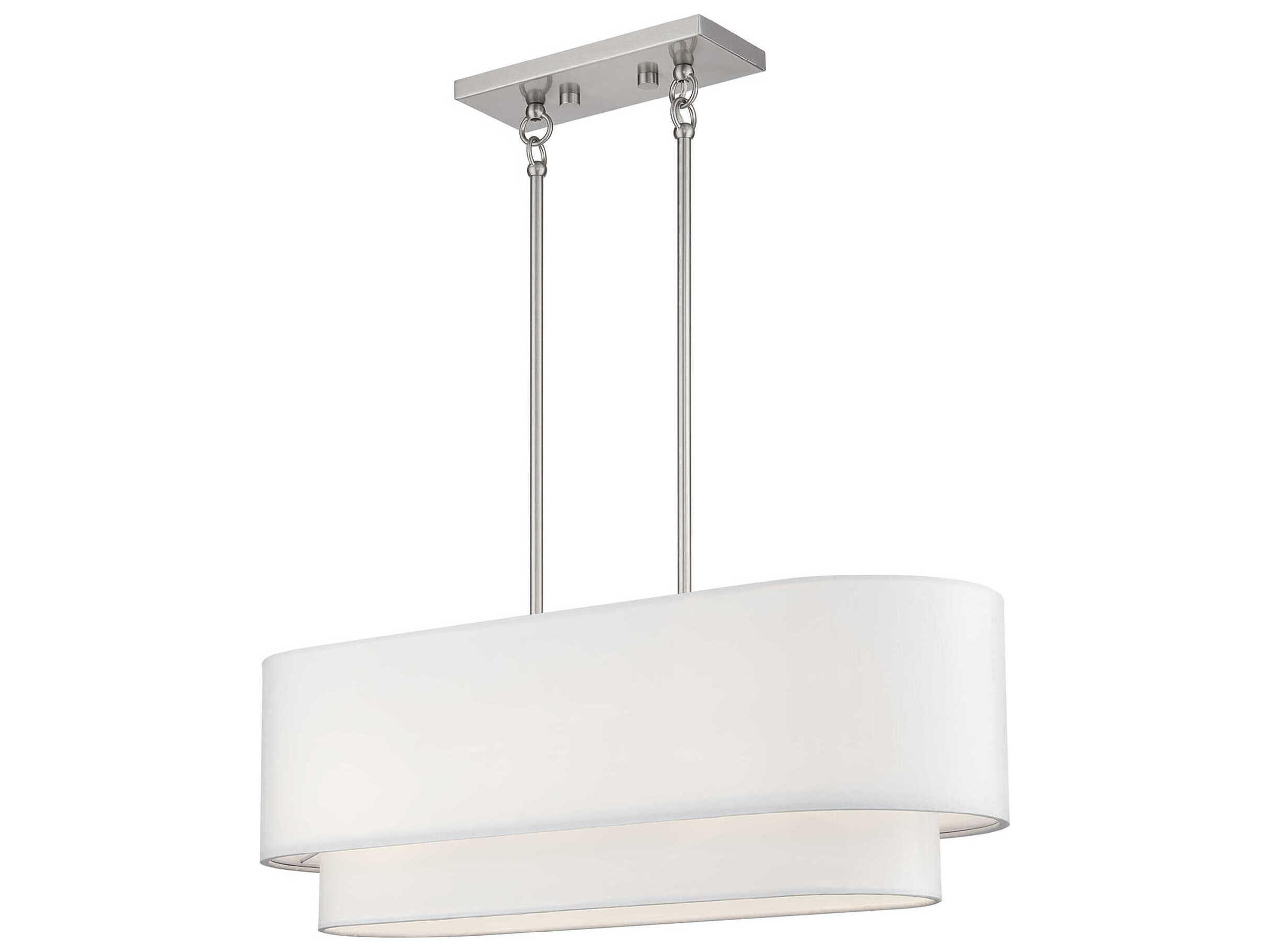 Manorwood 3-Light Brushed Nickel Island Pendant