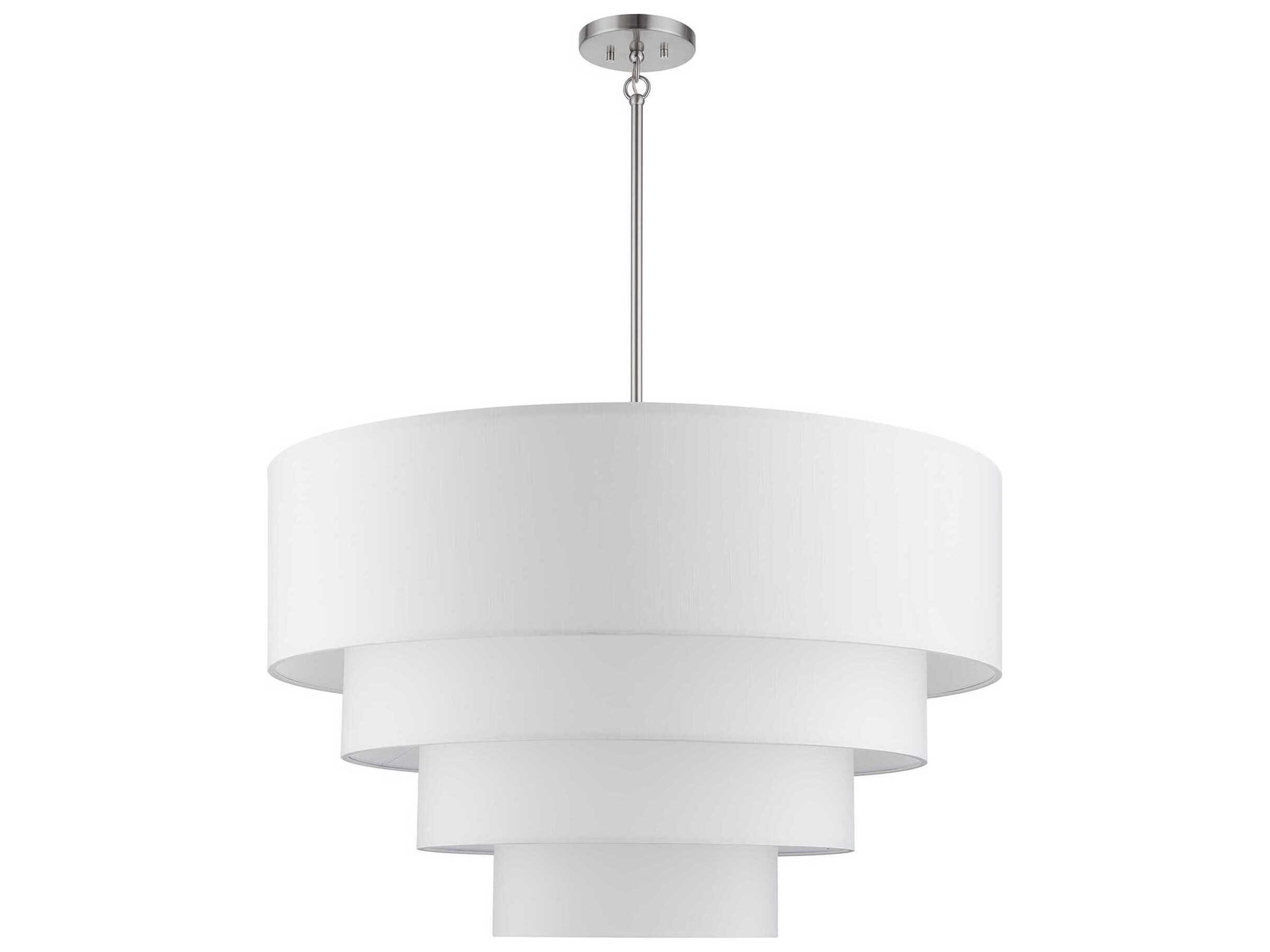 Livex Lighting Manorwood 8-Light Brushed Nickel Pendant