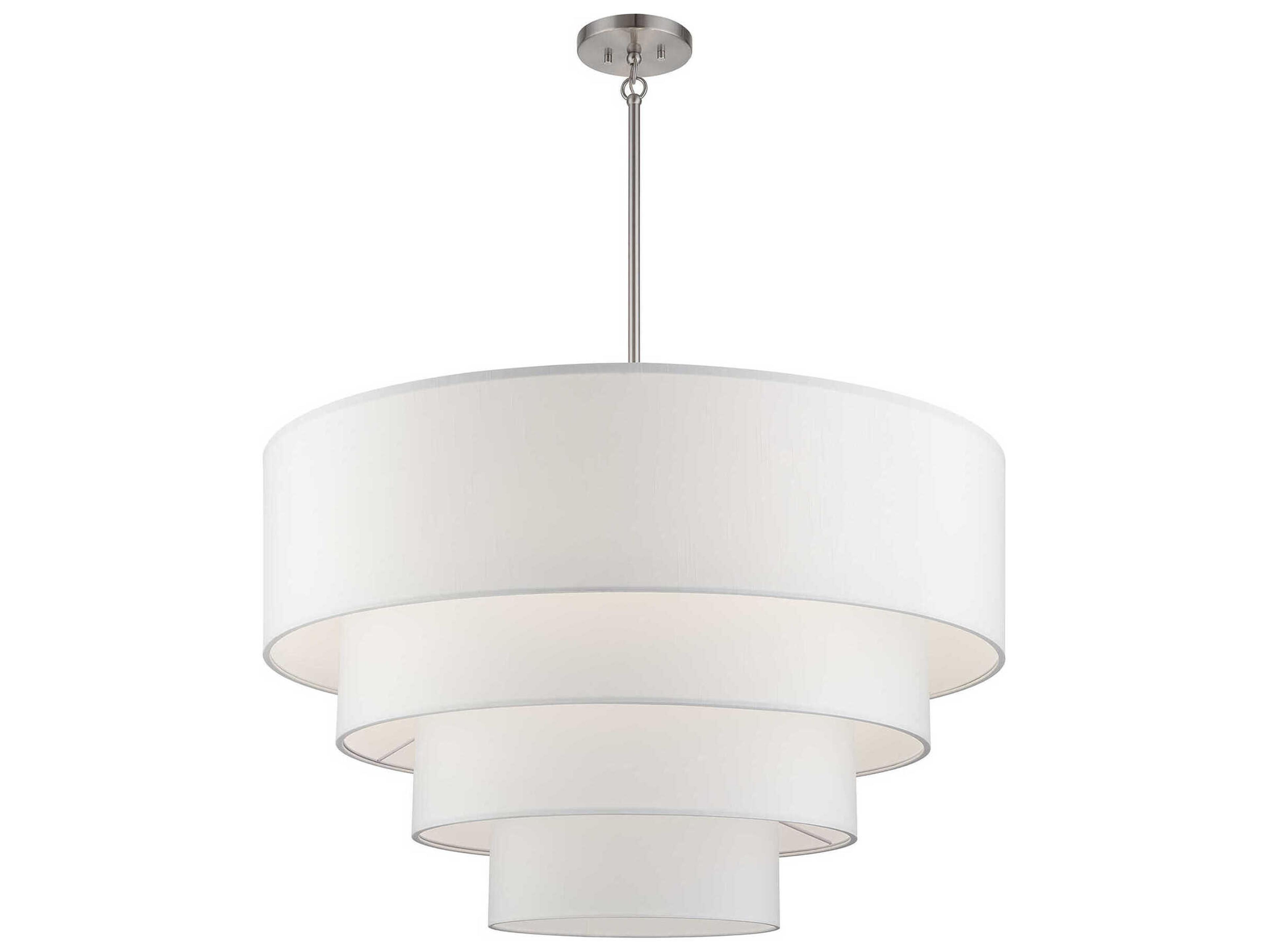 Livex Lighting Manorwood 8-Light Brushed Nickel Pendant