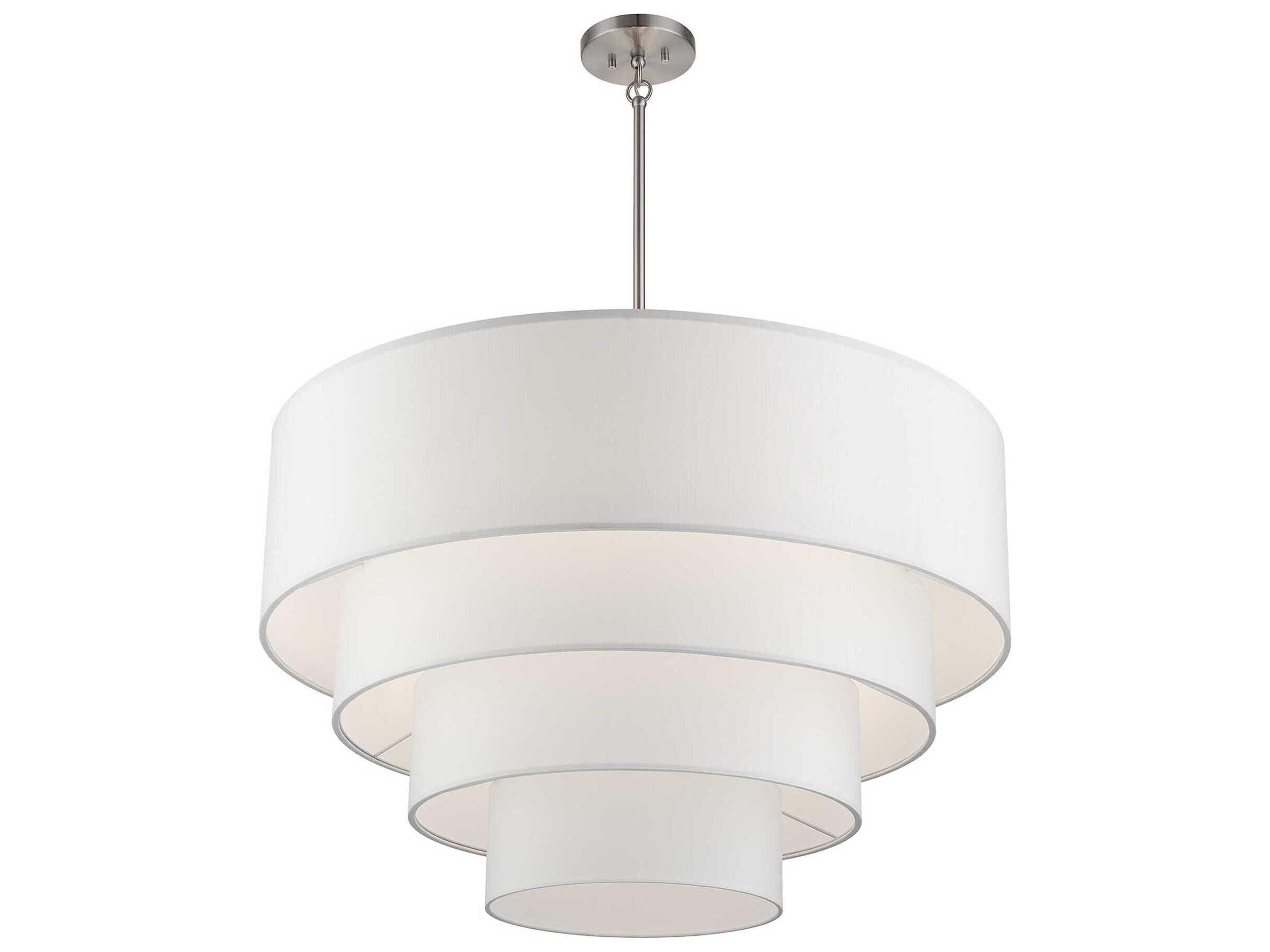 Livex Lighting Manorwood 8-Light Brushed Nickel Pendant
