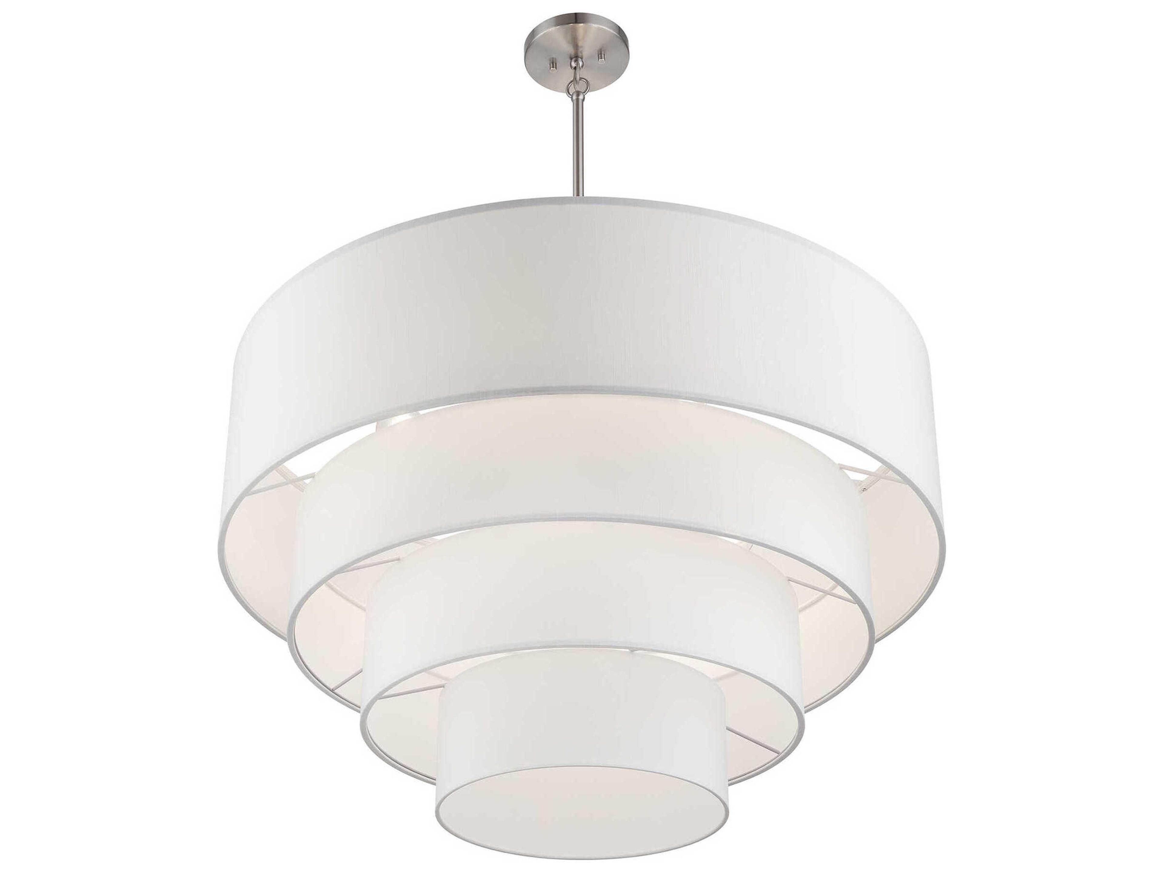 Livex Lighting Manorwood 8-Light Brushed Nickel Pendant