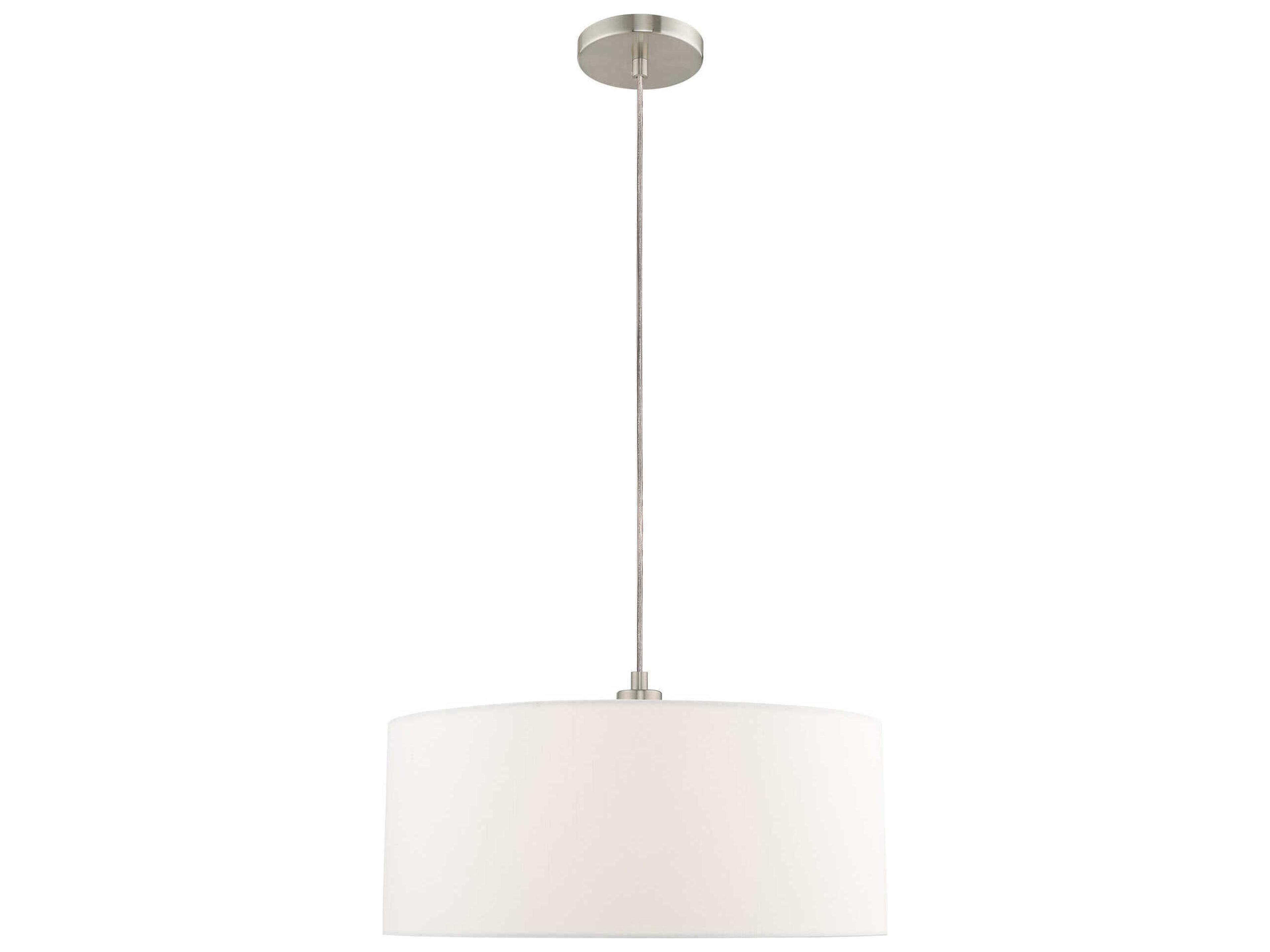 Meridian 1-Light Brushed Nickel Drum Pendant