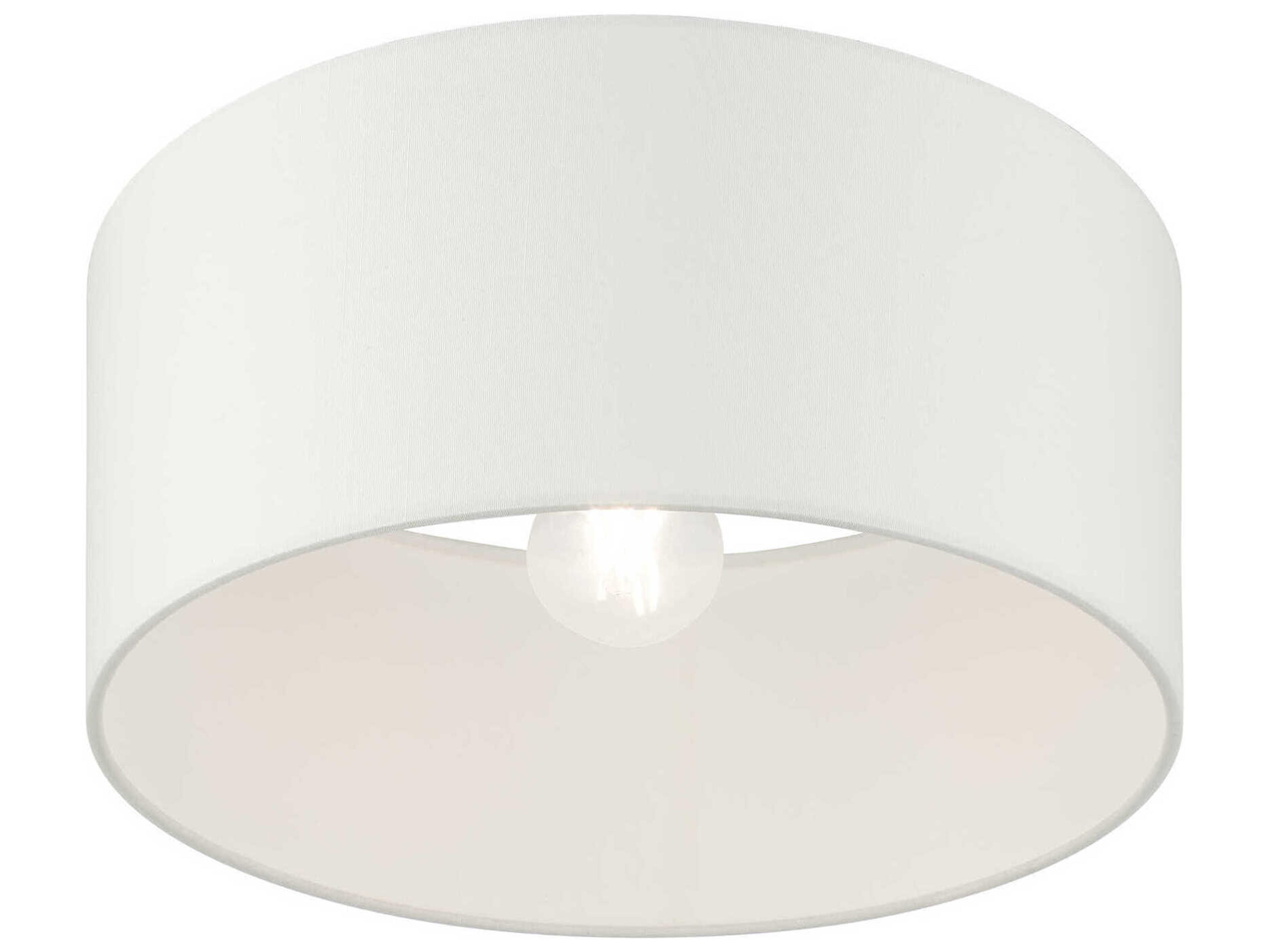 Livex Lighting Meridian 1-Light Black Drum Semi Flush Mount