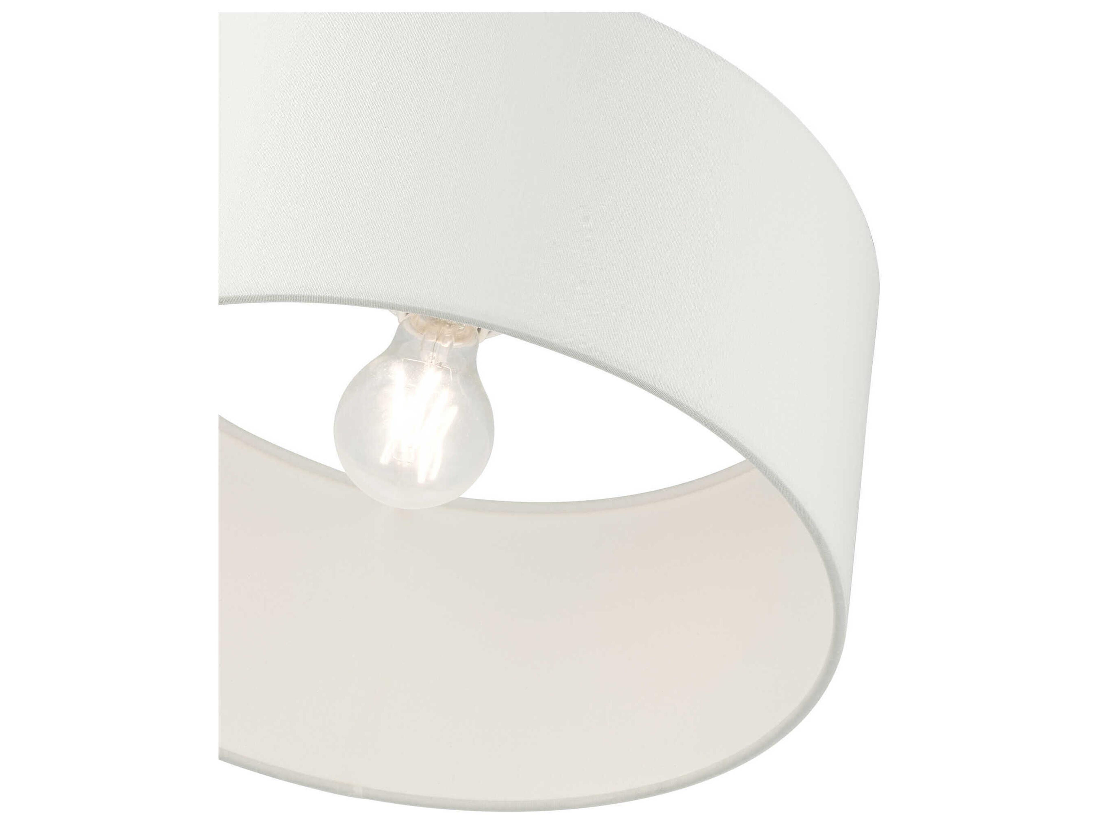 Livex Lighting Meridian 1-Light Black Drum Semi Flush Mount