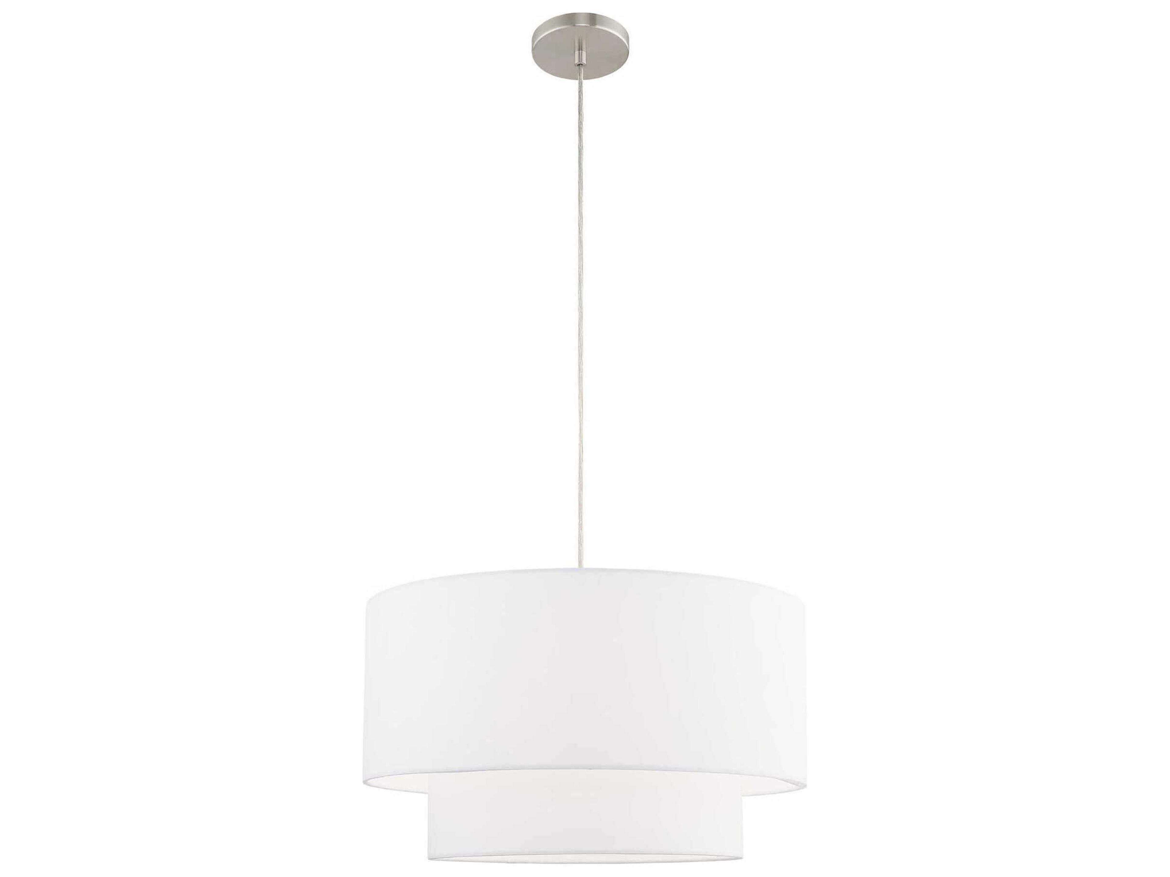 Meridian 1-Light Brushed Nickel Drum Pendant