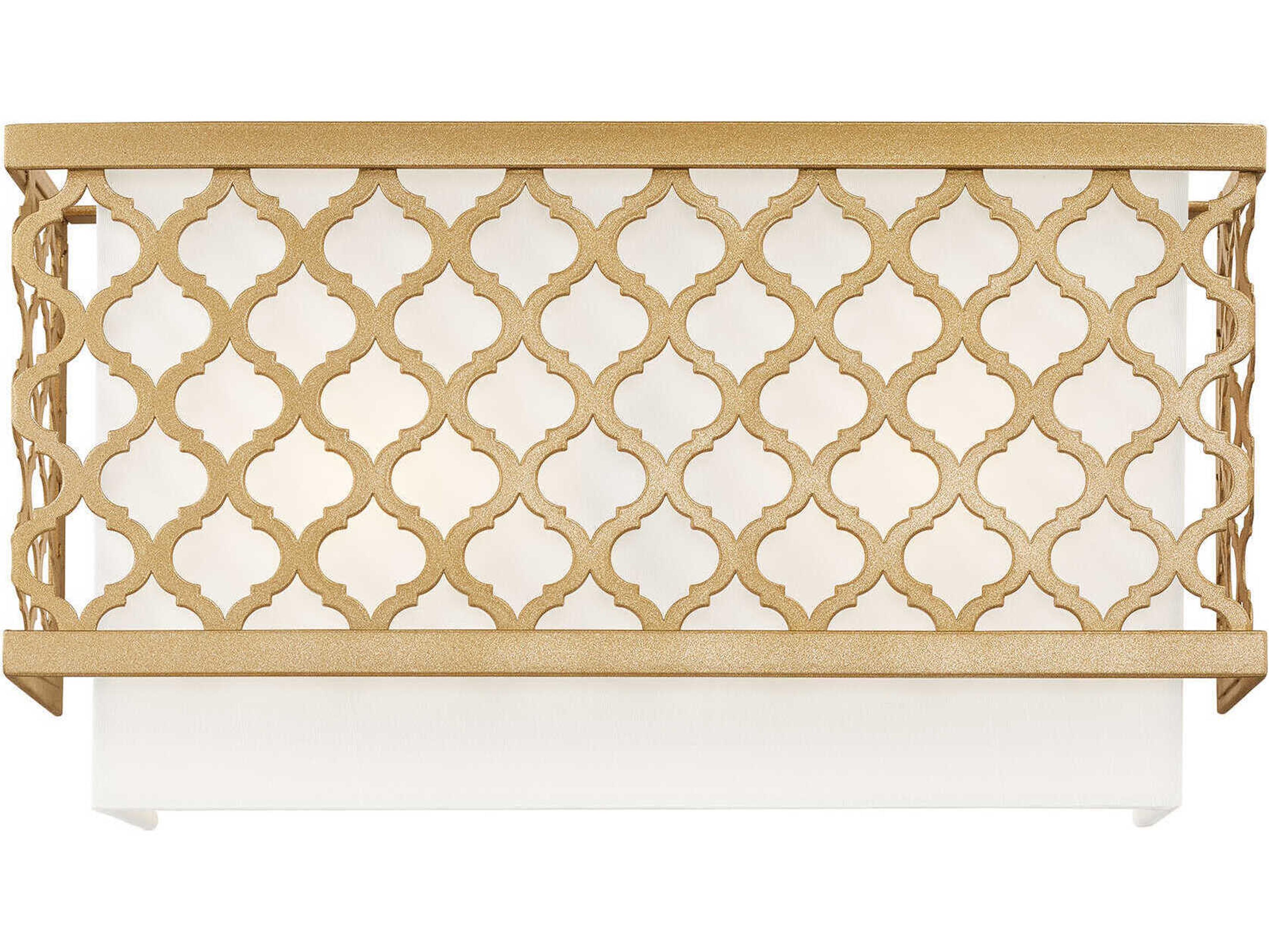 Livex Lighting Arabesque 2-Light Soft Gold White Wall Sconce