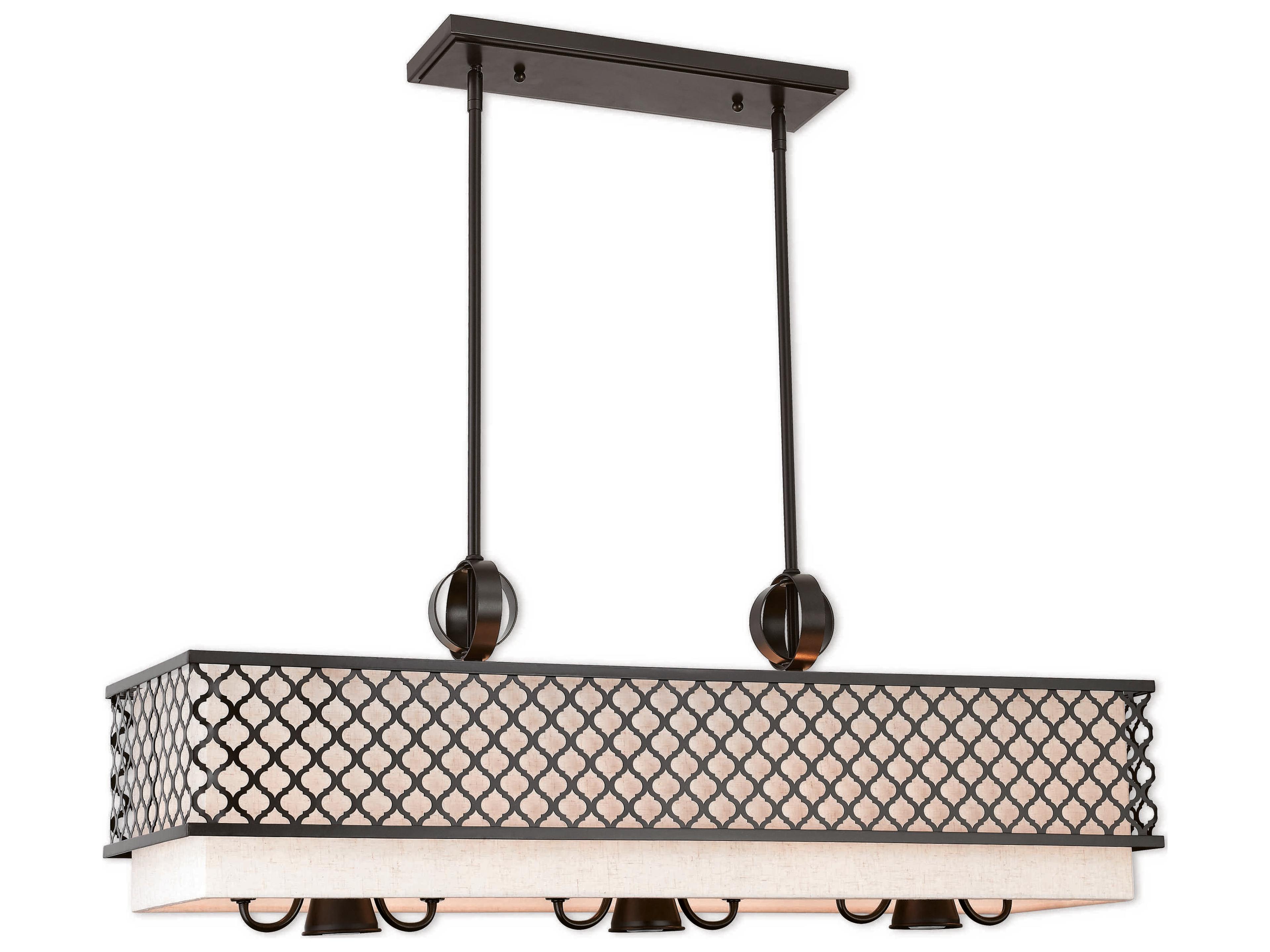 Livex Lighting Arabesque 9-Light English Bronze Geometric Island Pendant