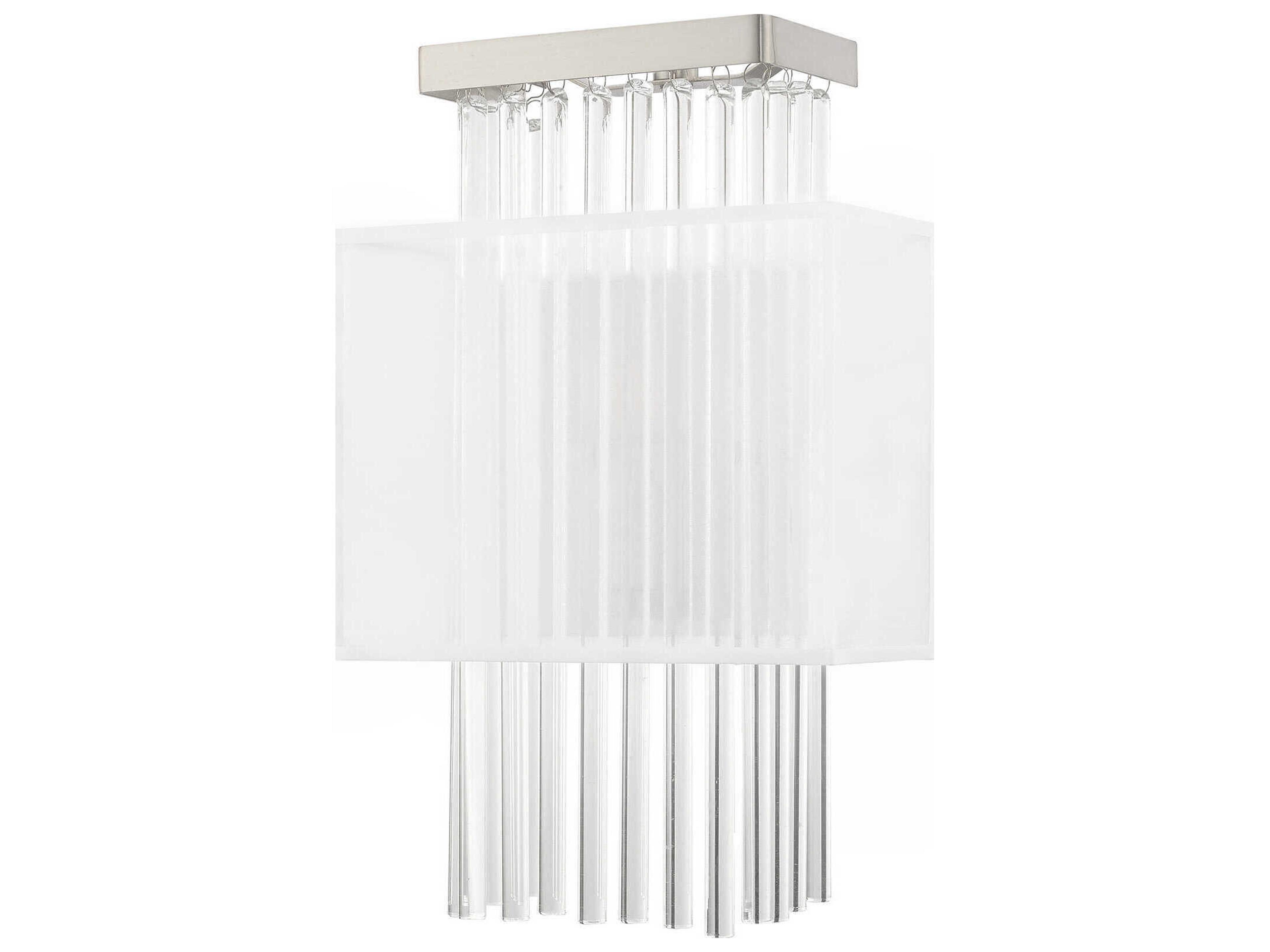Livex Lighting Alexis 1-Light Brushed Nickel Crystal Wall Sconce