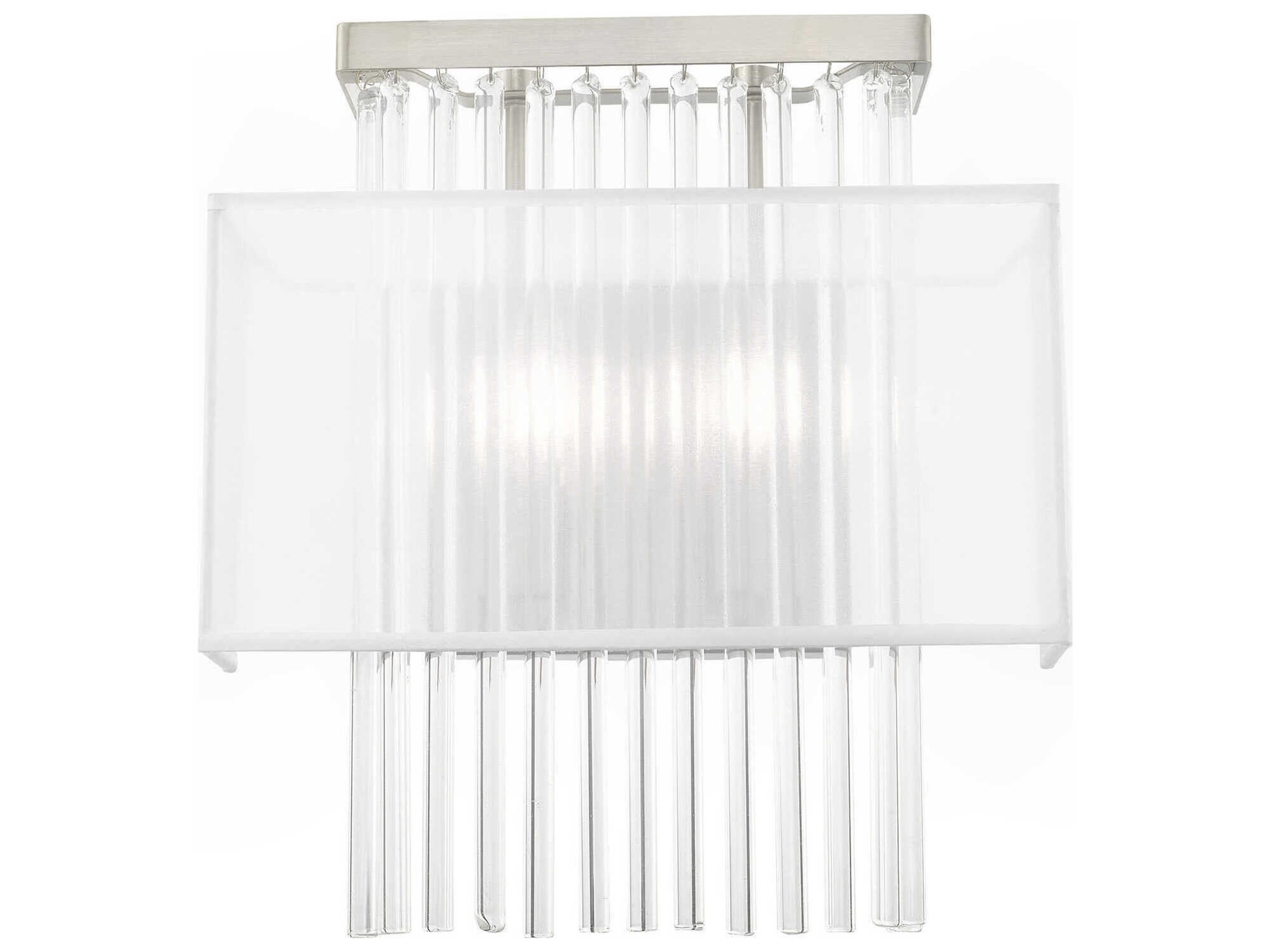 Livex Lighting Alexis 2-Light Brushed Nickel Crystal Wall Sconce