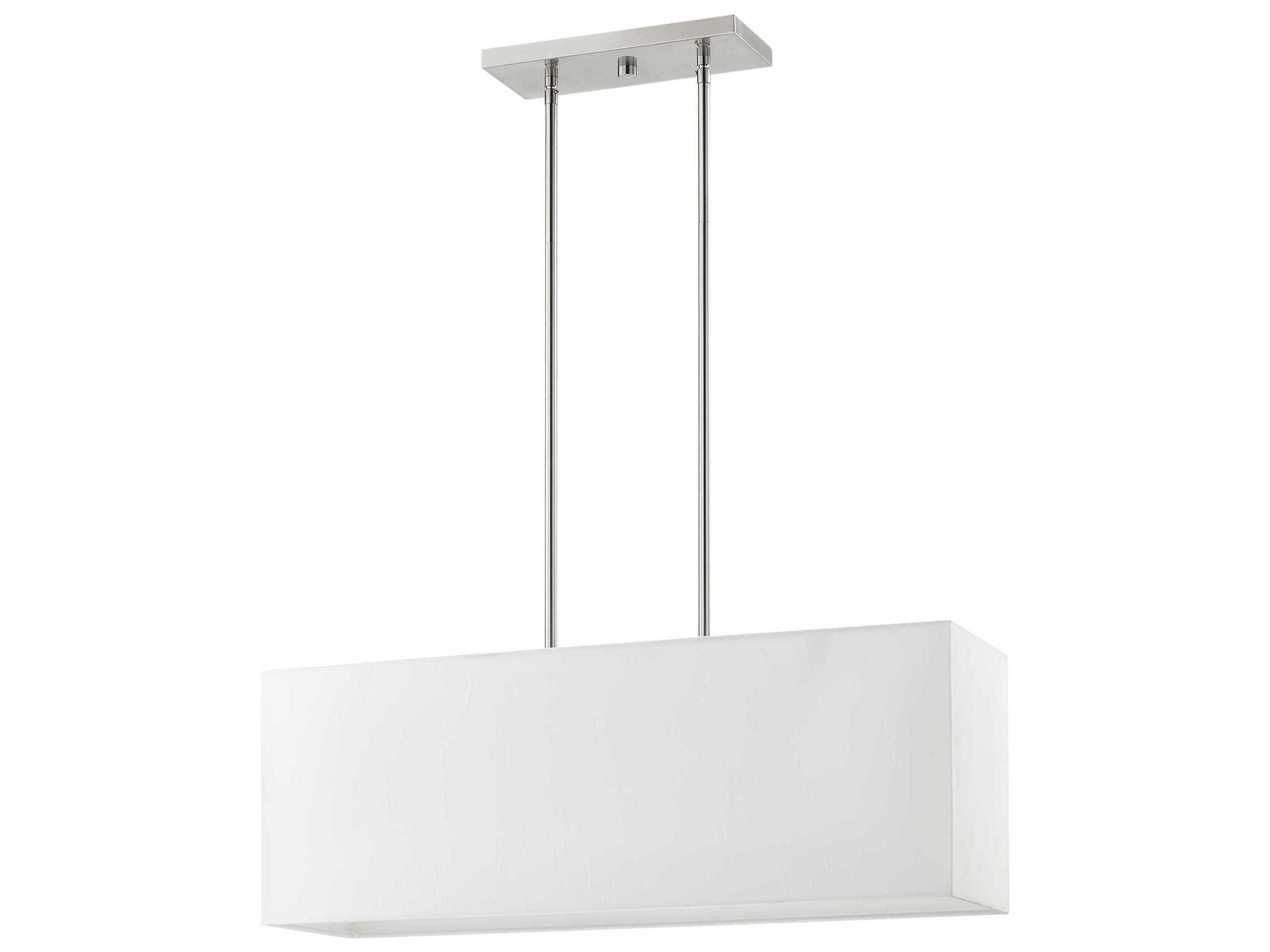 Livex Lighting Summit 3-Light Brushed Nickel Geometric Island Pendant