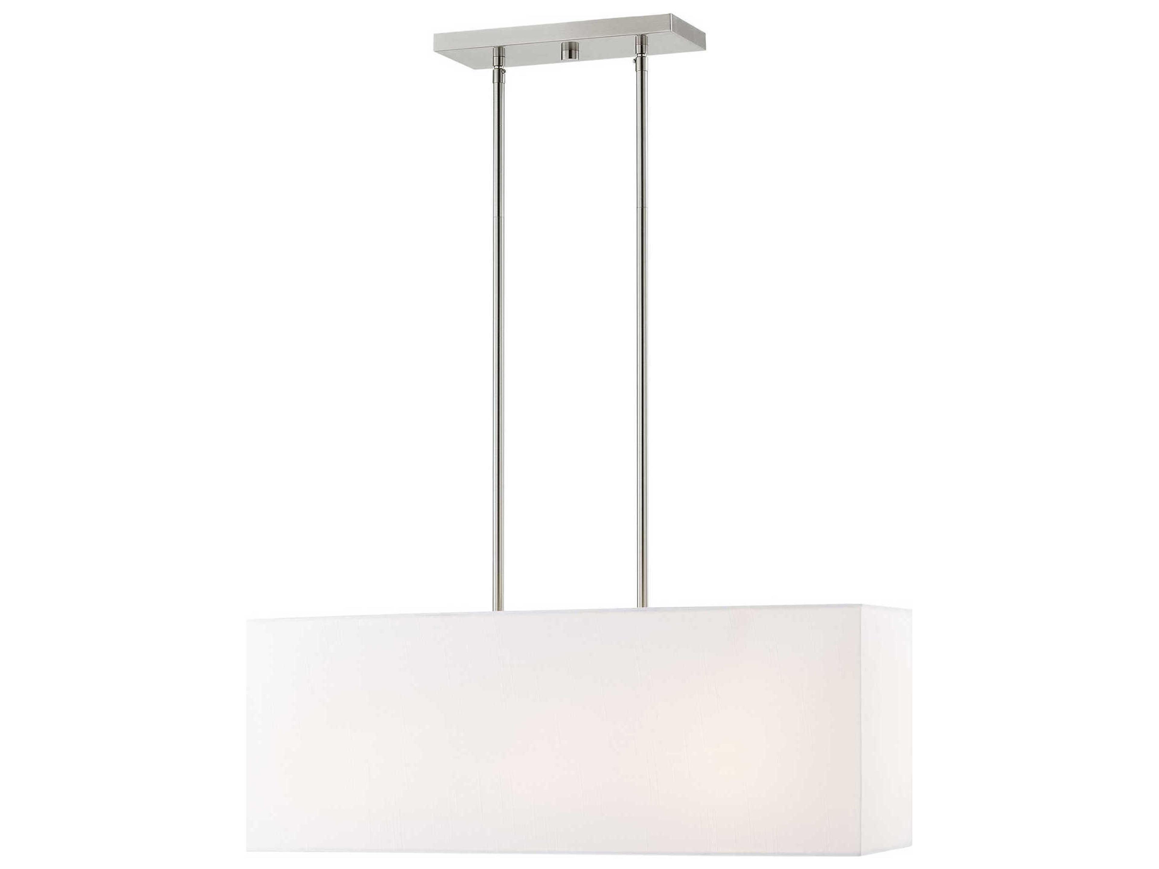 Livex Lighting Summit 3-Light Brushed Nickel Geometric Island Pendant