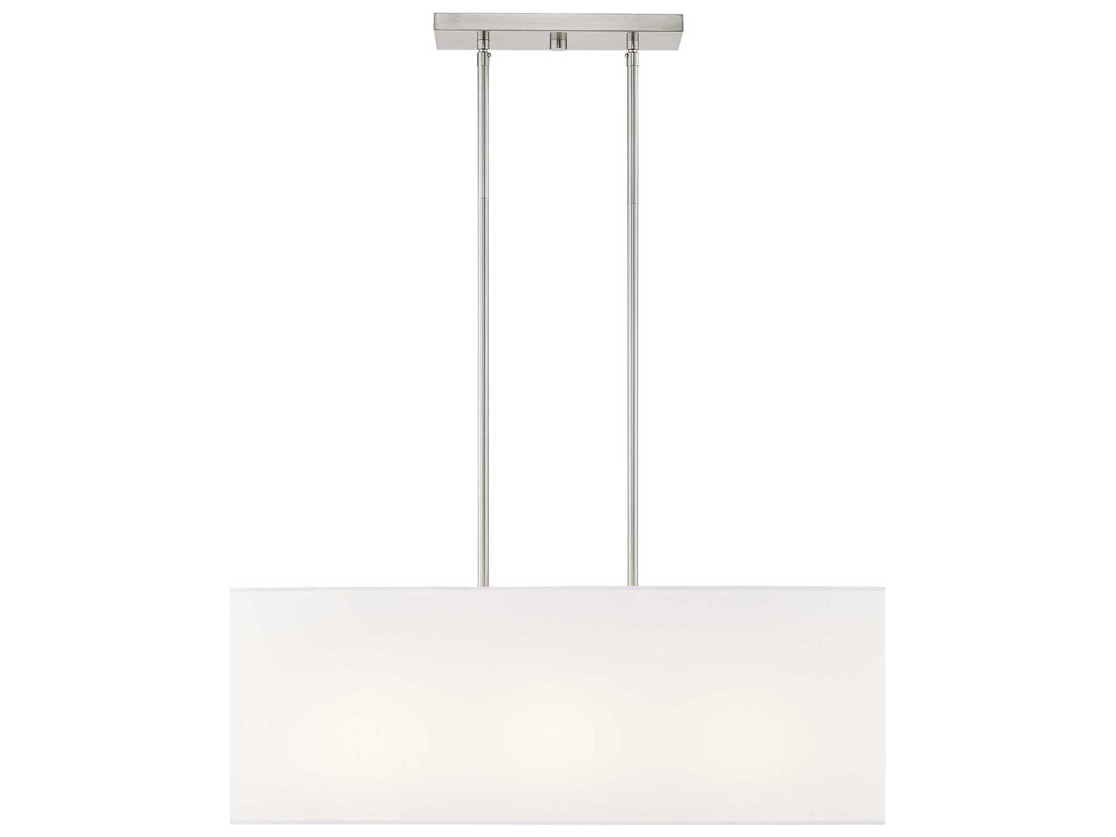 Livex Lighting Summit 3-Light Brushed Nickel Geometric Island Pendant