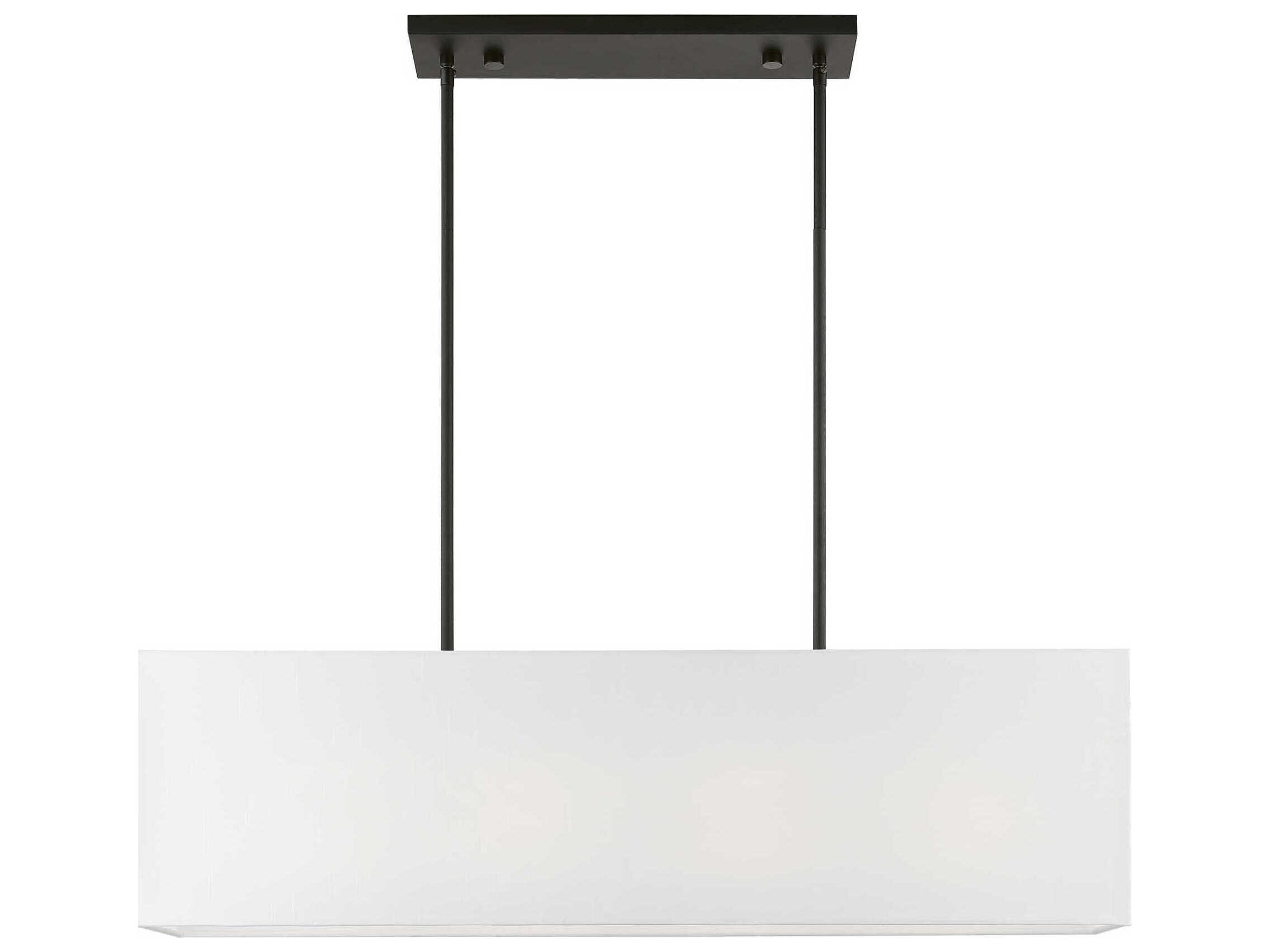 Livex Lighting Summit 4-Light Black Linear Island Pendant