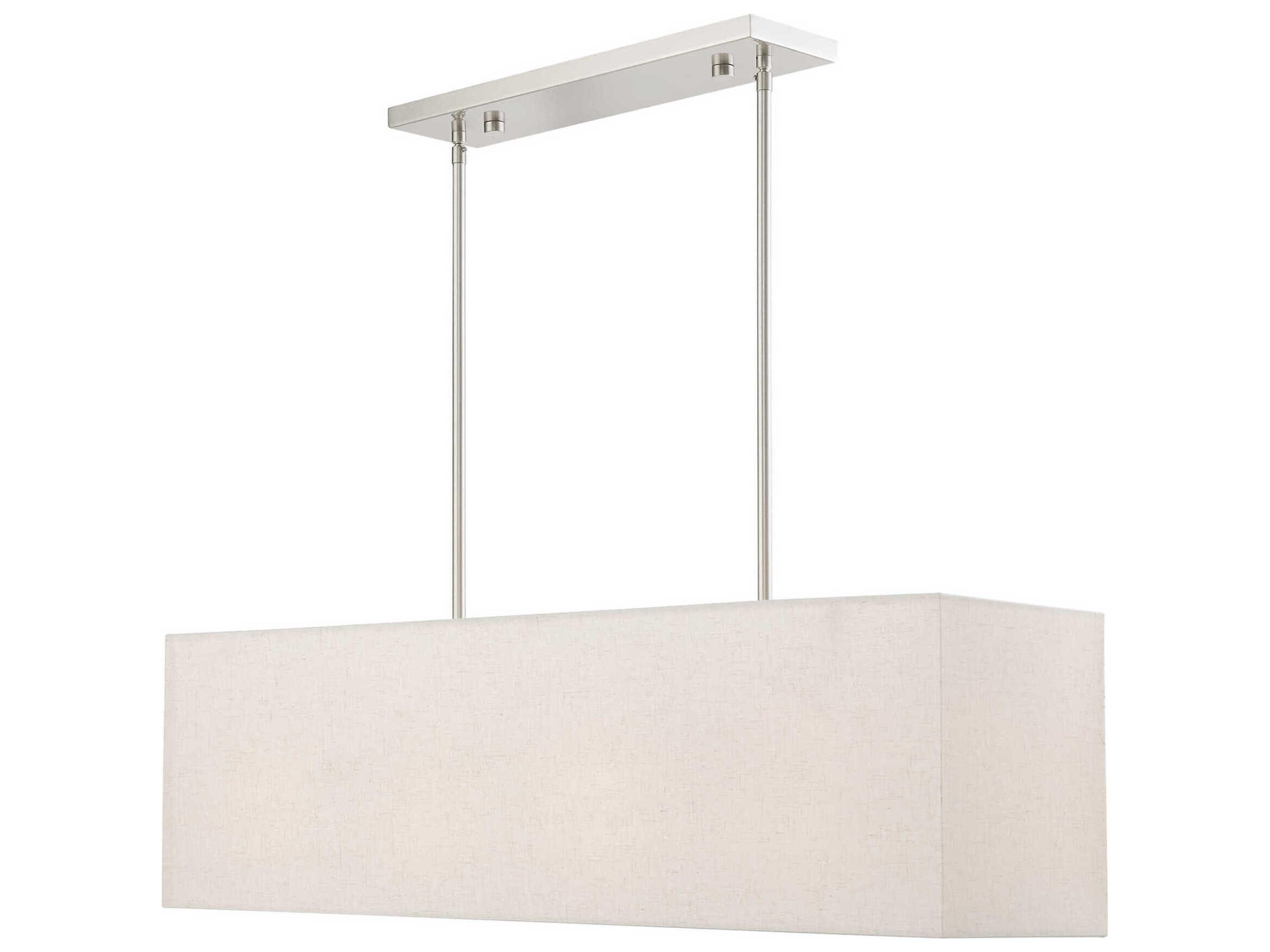 Livex Lighting Summit 4-Light Brushed Nickel Linear Island Pendant