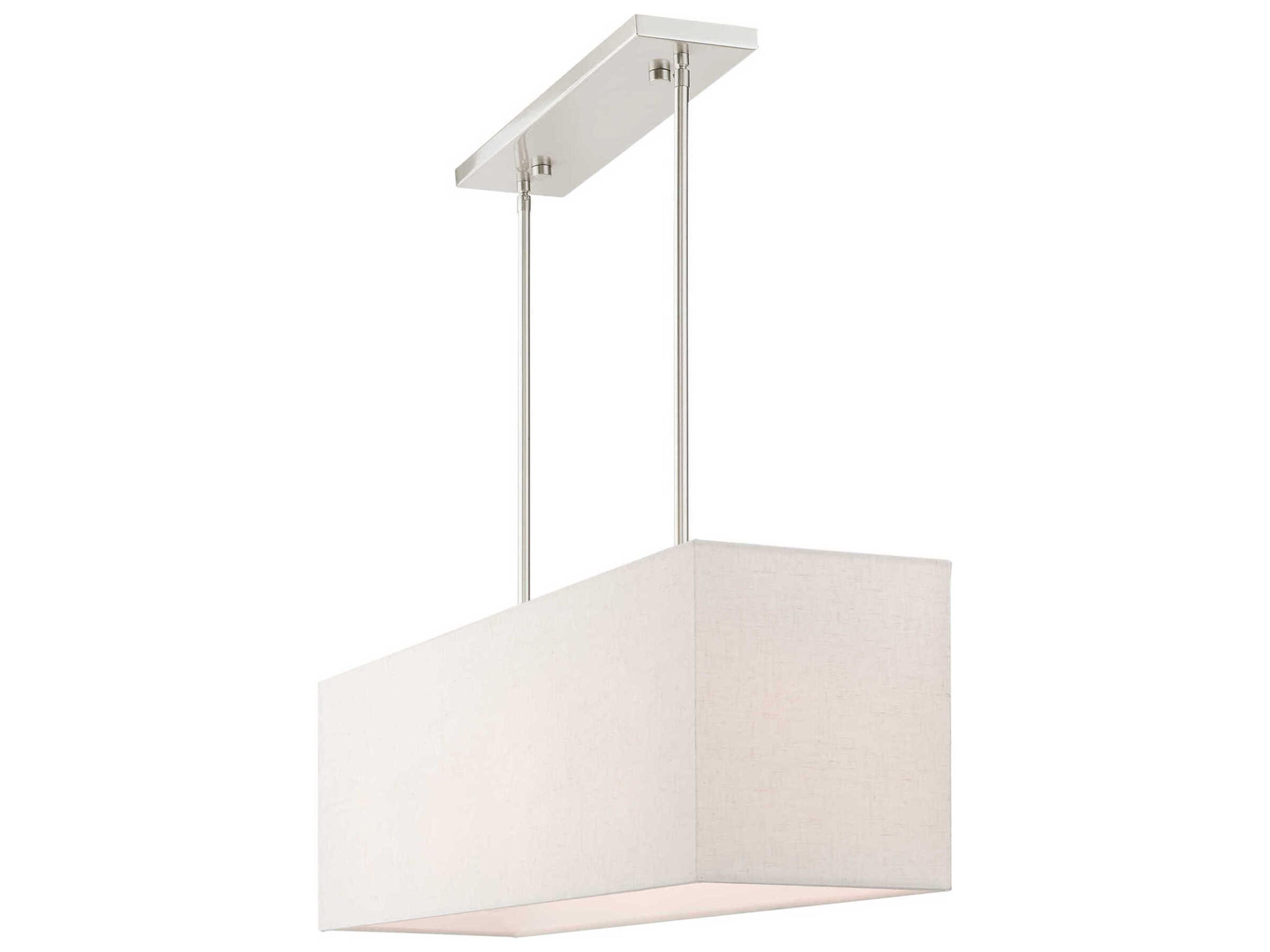 Livex Lighting Summit 4-Light Brushed Nickel Linear Island Pendant