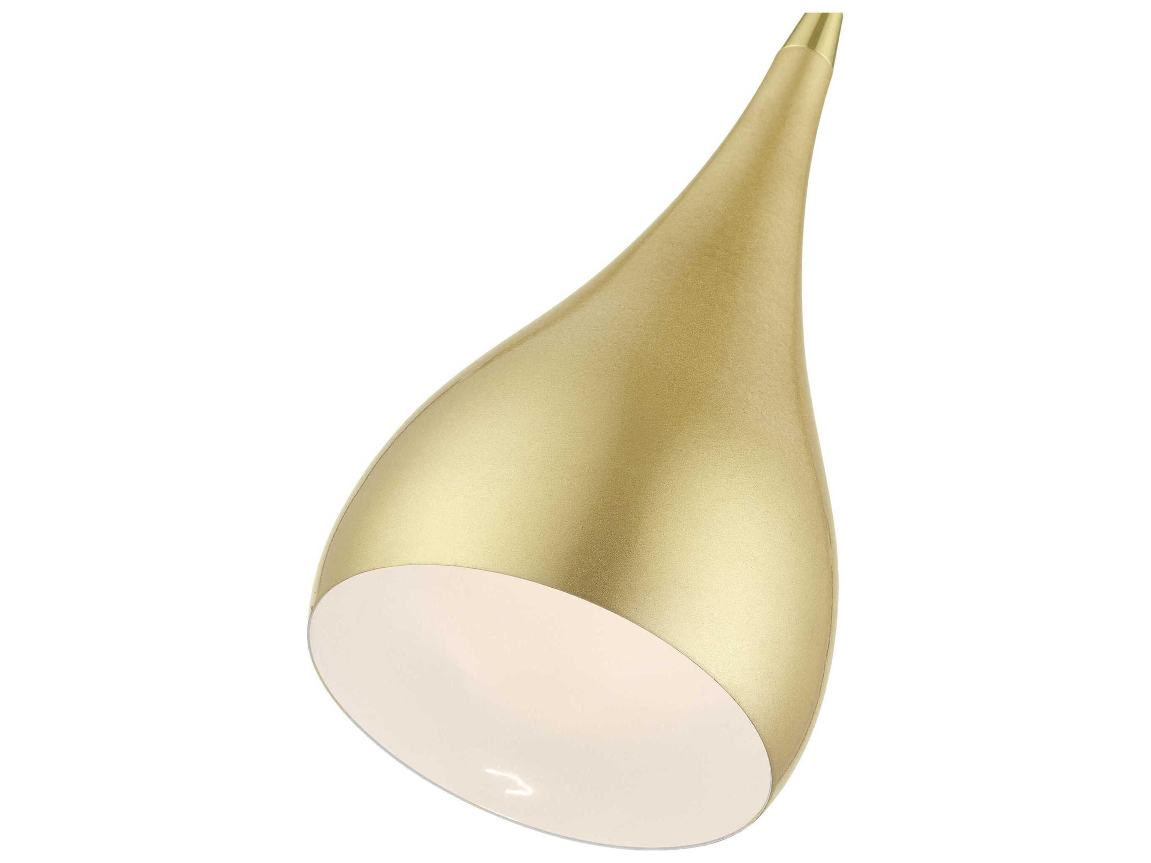 Livex Lighting Amador 1-Light Soft Gold Polished Brass Bell Mini Pendant