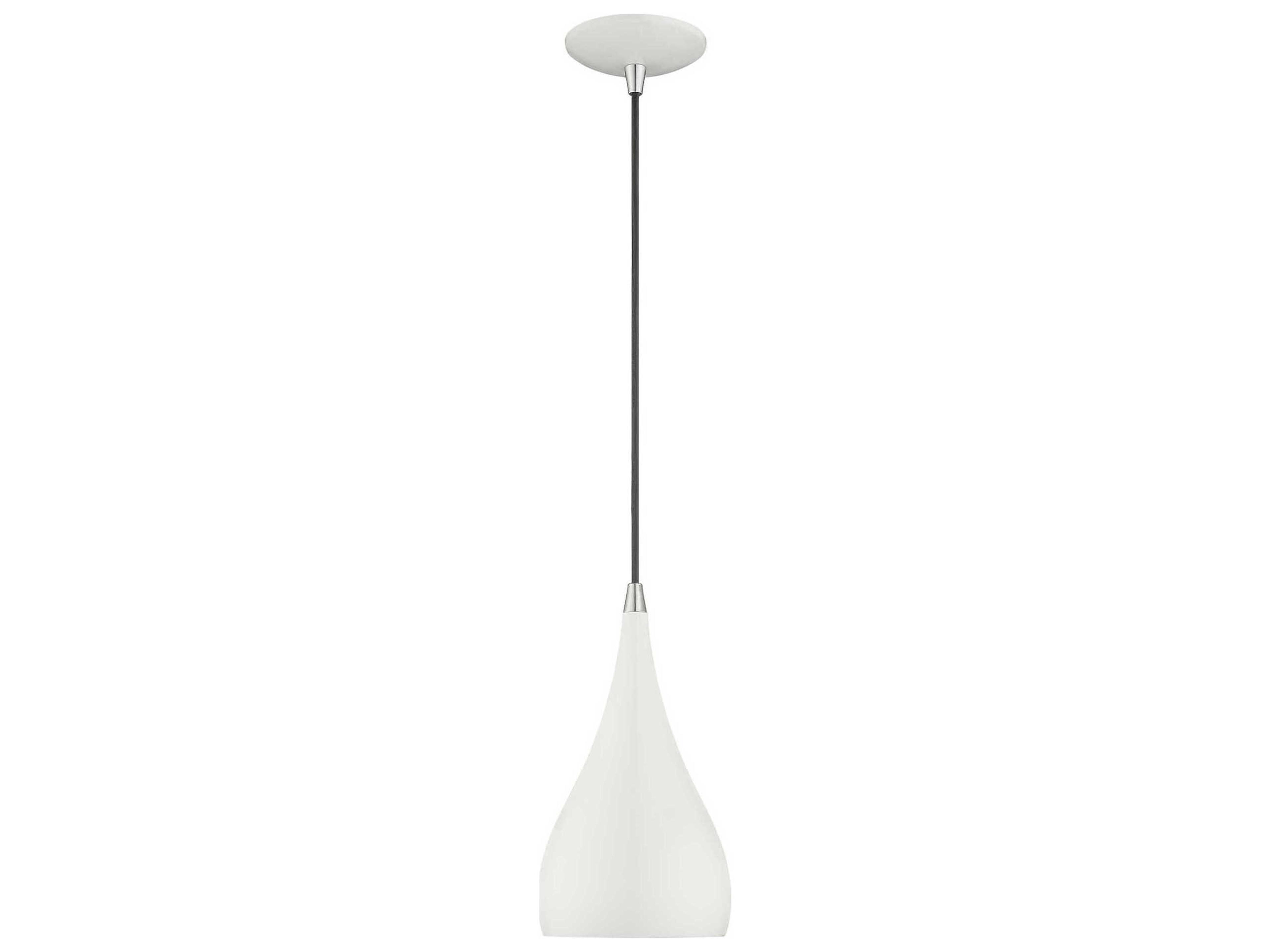 Livex Lighting 1-Light Shiny White Mini Pendant