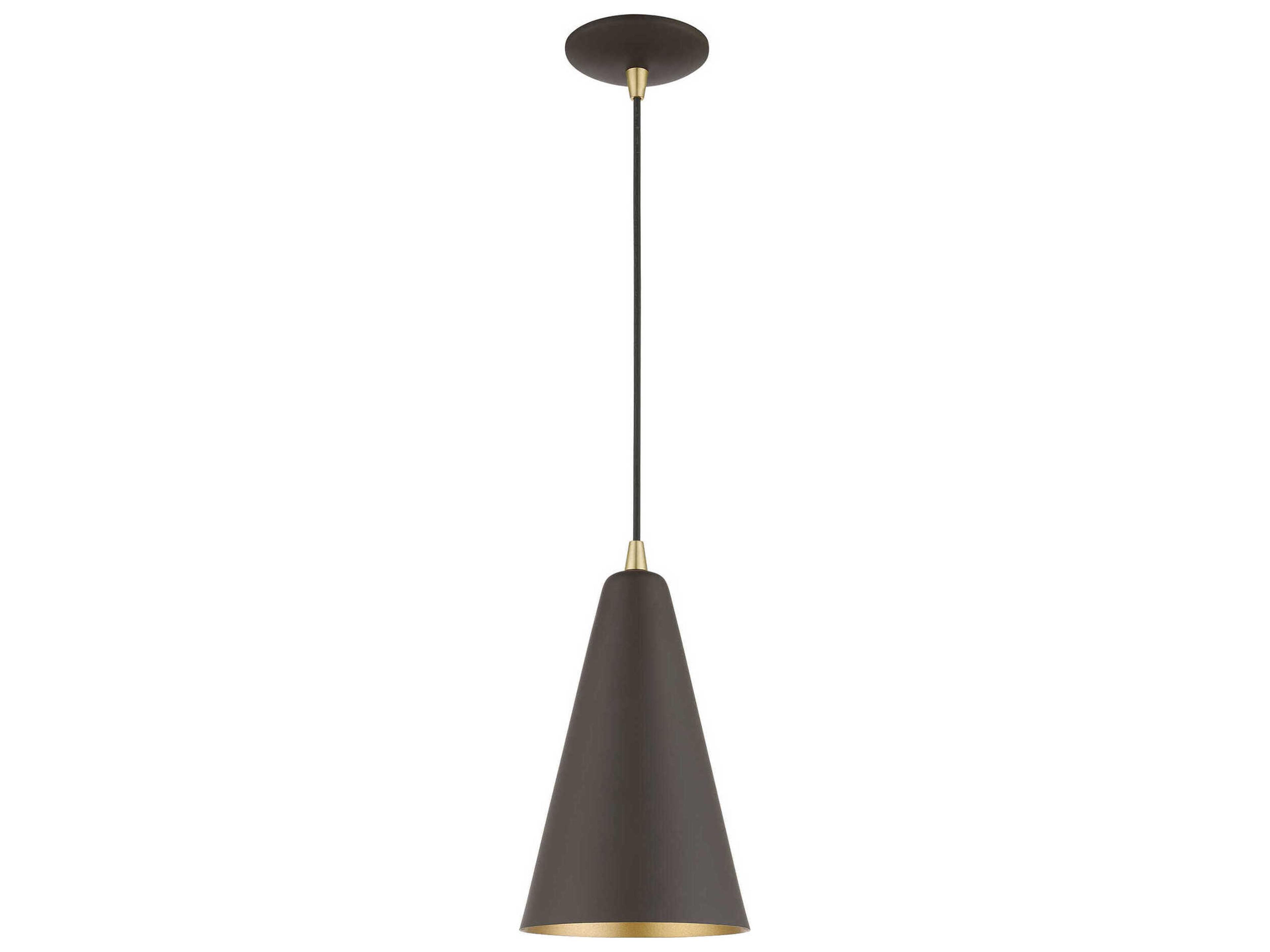 Dulce 1-Light Bronze Antique Brass Mini Pendant
