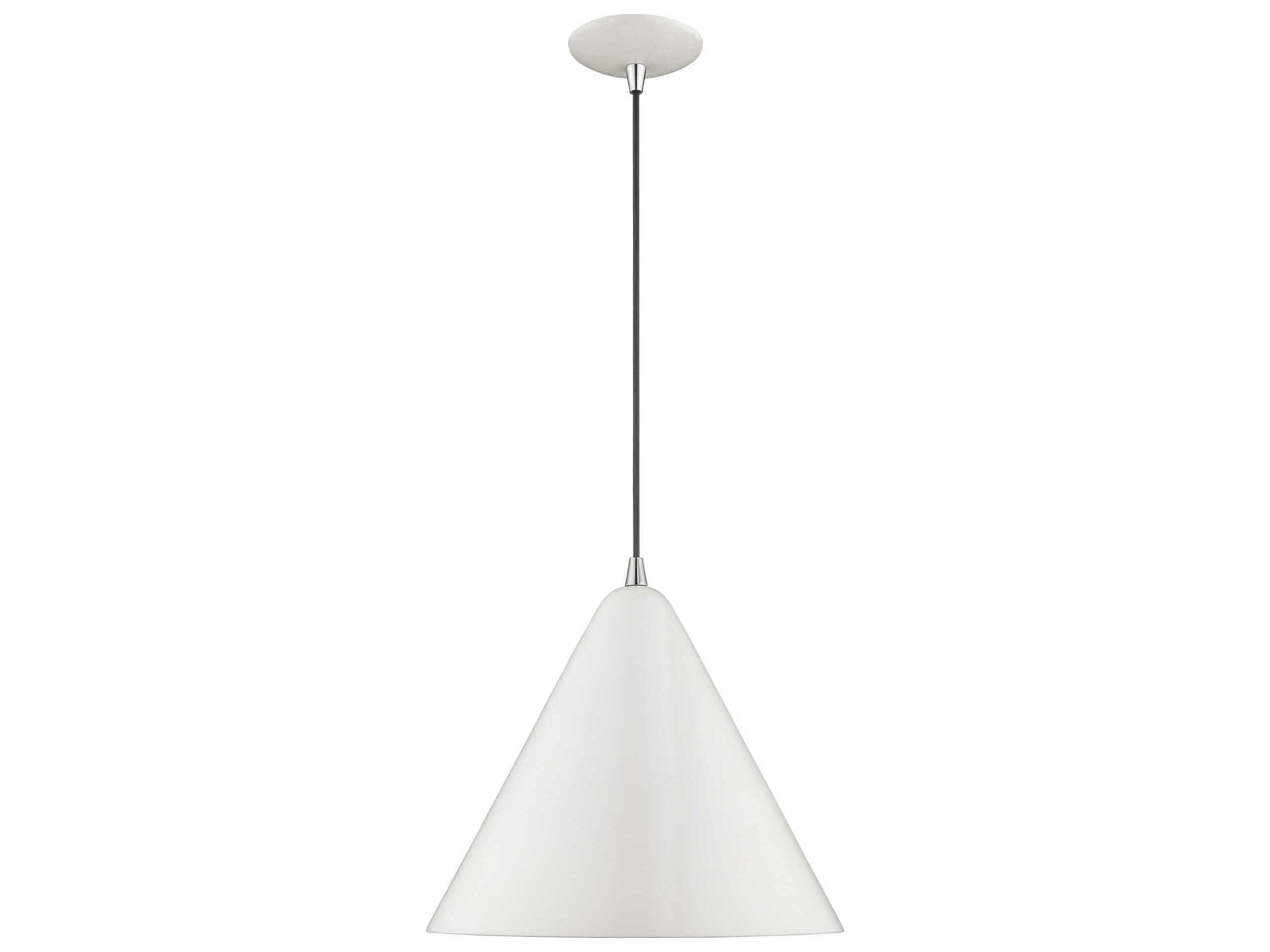 Livex Lighting 1-Light Shiny White Gold Pendant