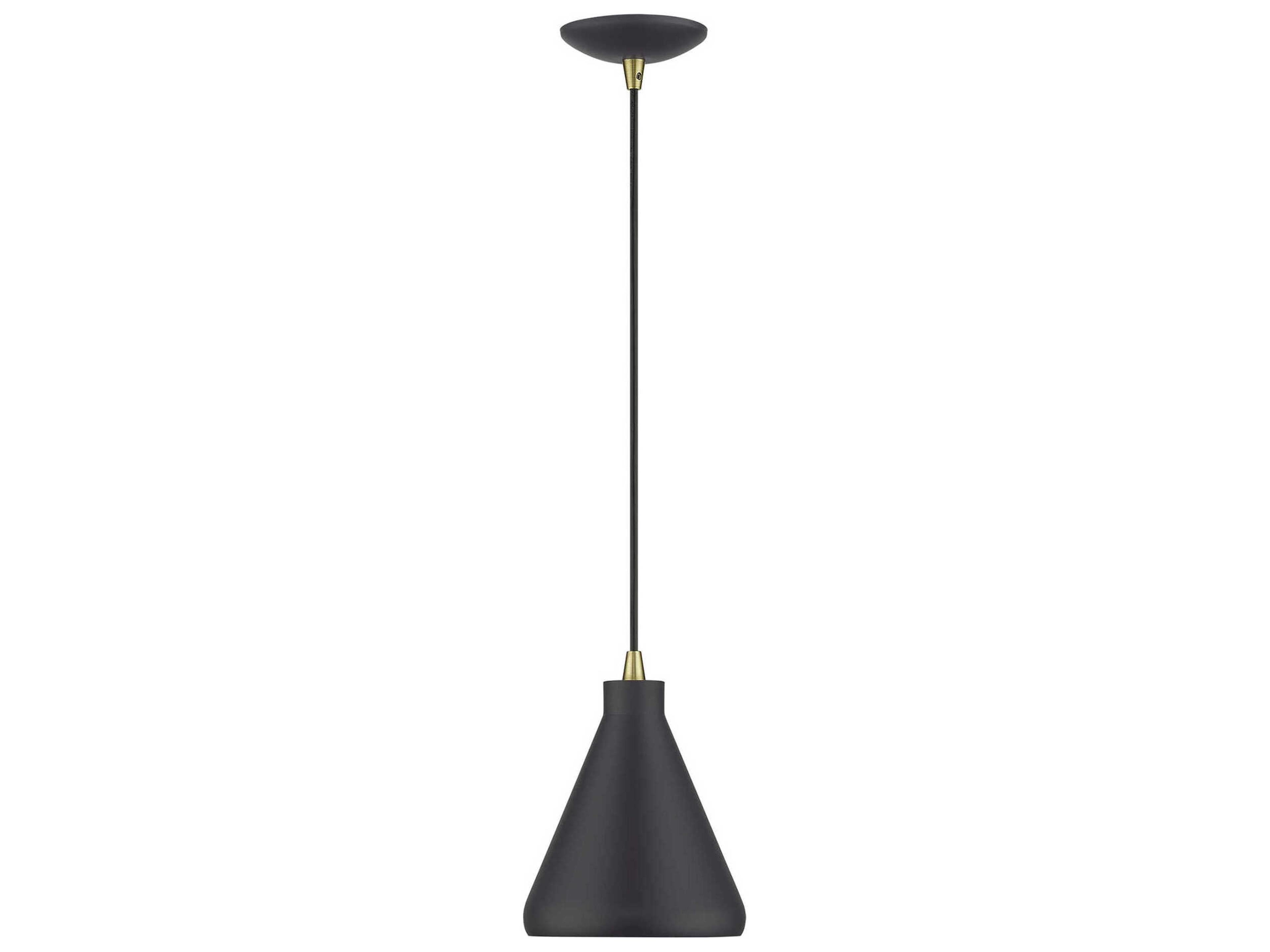Livex Lighting Geneva 1-Light Bronze Antique Brass Mini Pendant