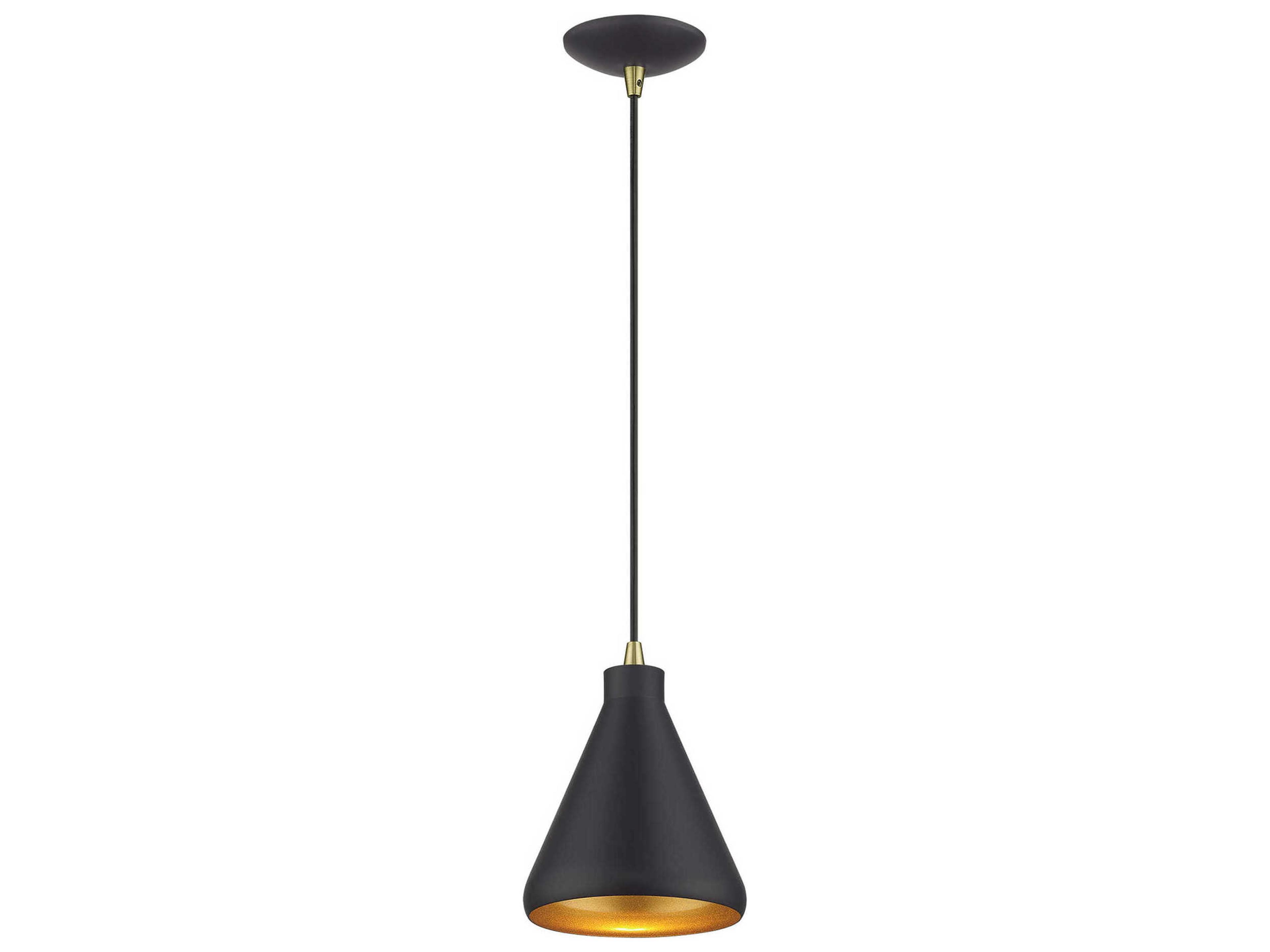 Livex Lighting Geneva 1-Light Bronze Antique Brass Mini Pendant