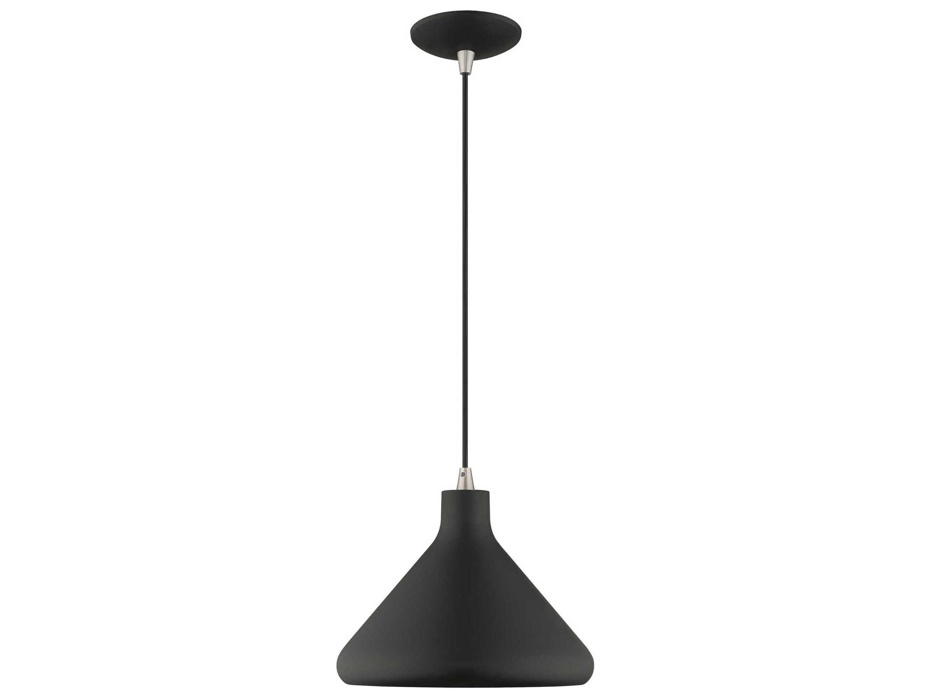 Livex Lighting 1-Light Black Gold Empire Mini Pendant