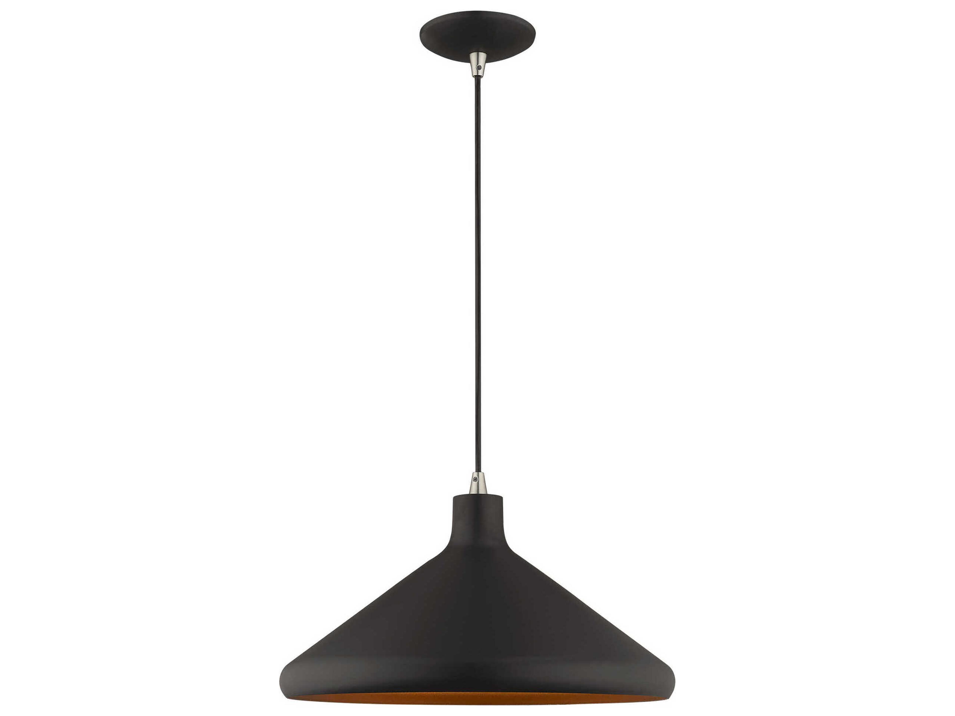 Livex Lighting 1-Light Black Gold Empire Pendant