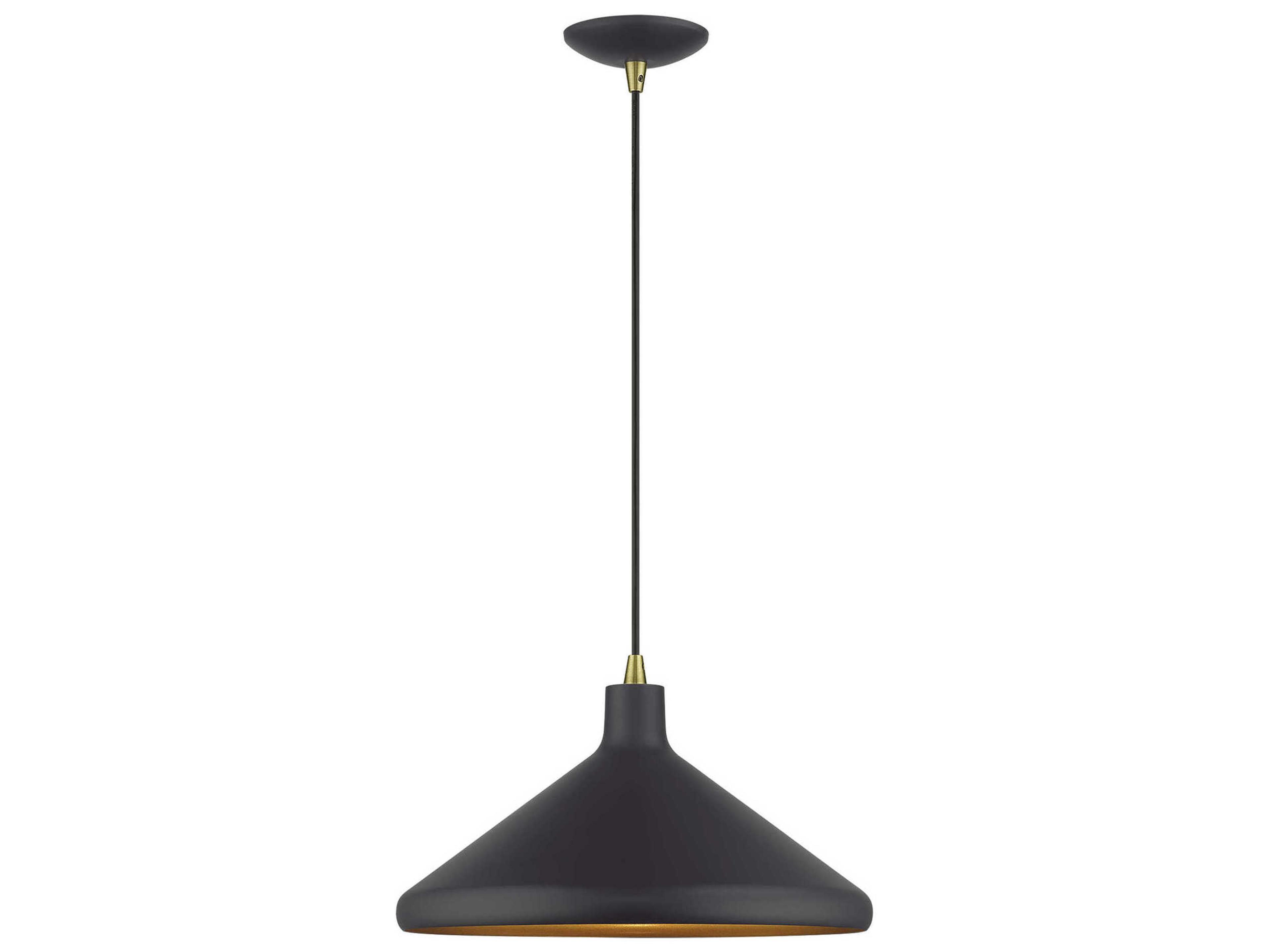 Geneva 1-Light Bronze Antique Brass Pendant