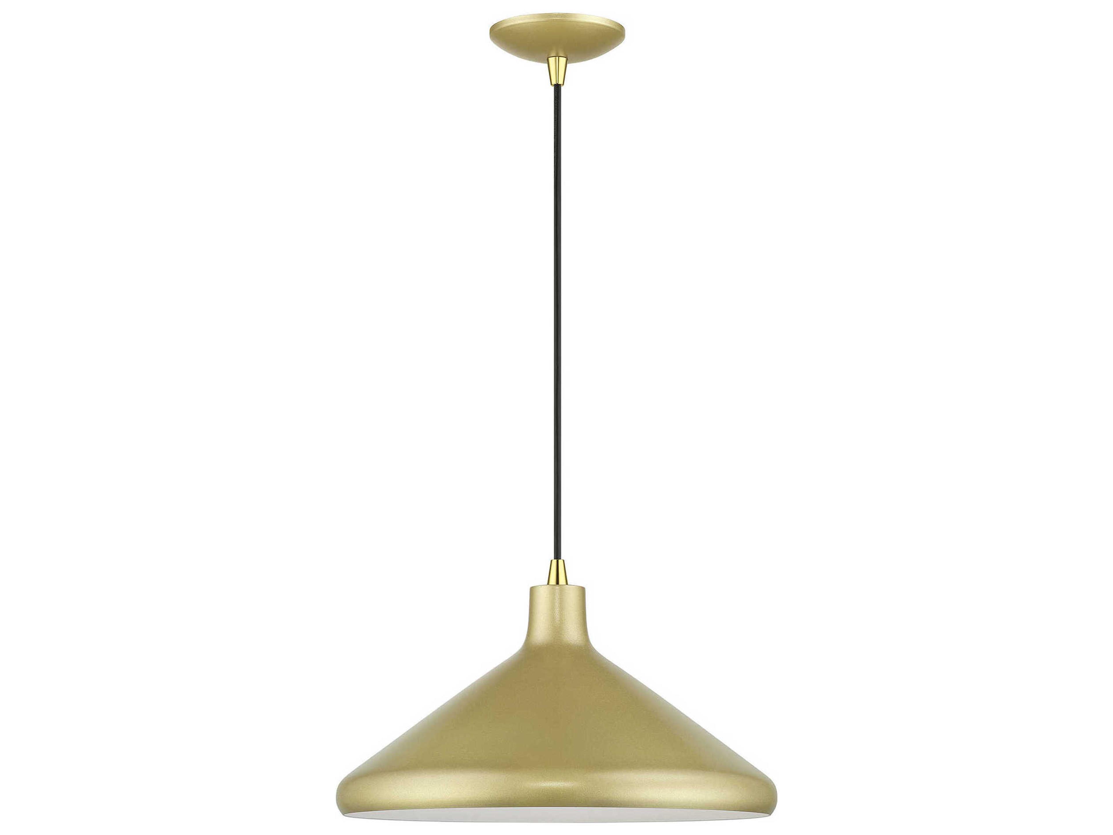 Geneva 1-Light Soft Gold Polished Brass Pendant
