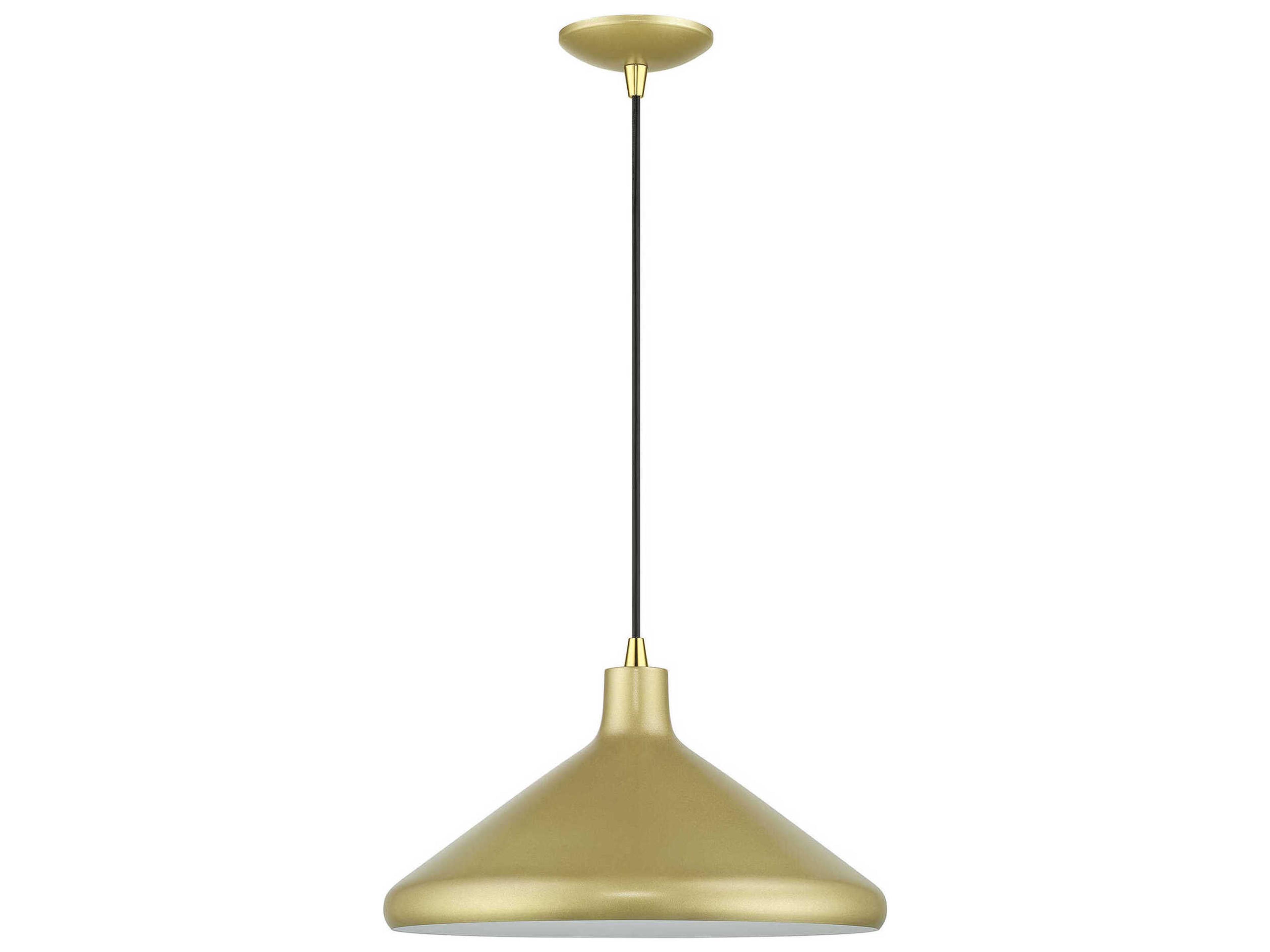 Livex Lighting Geneva 1-Light Soft Gold Polished Brass Pendant
