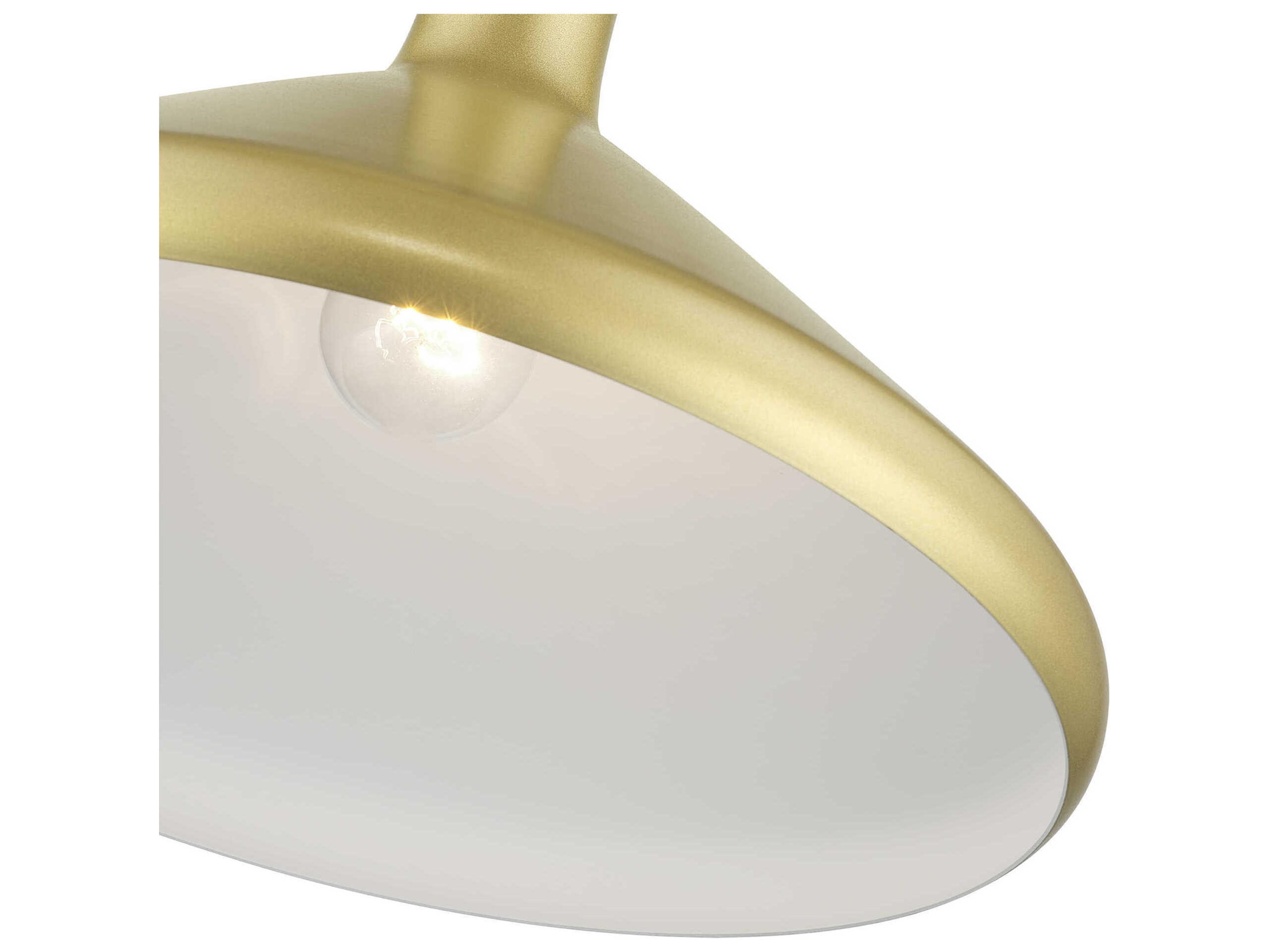 Livex Lighting Geneva 1-Light Soft Gold Polished Brass Pendant