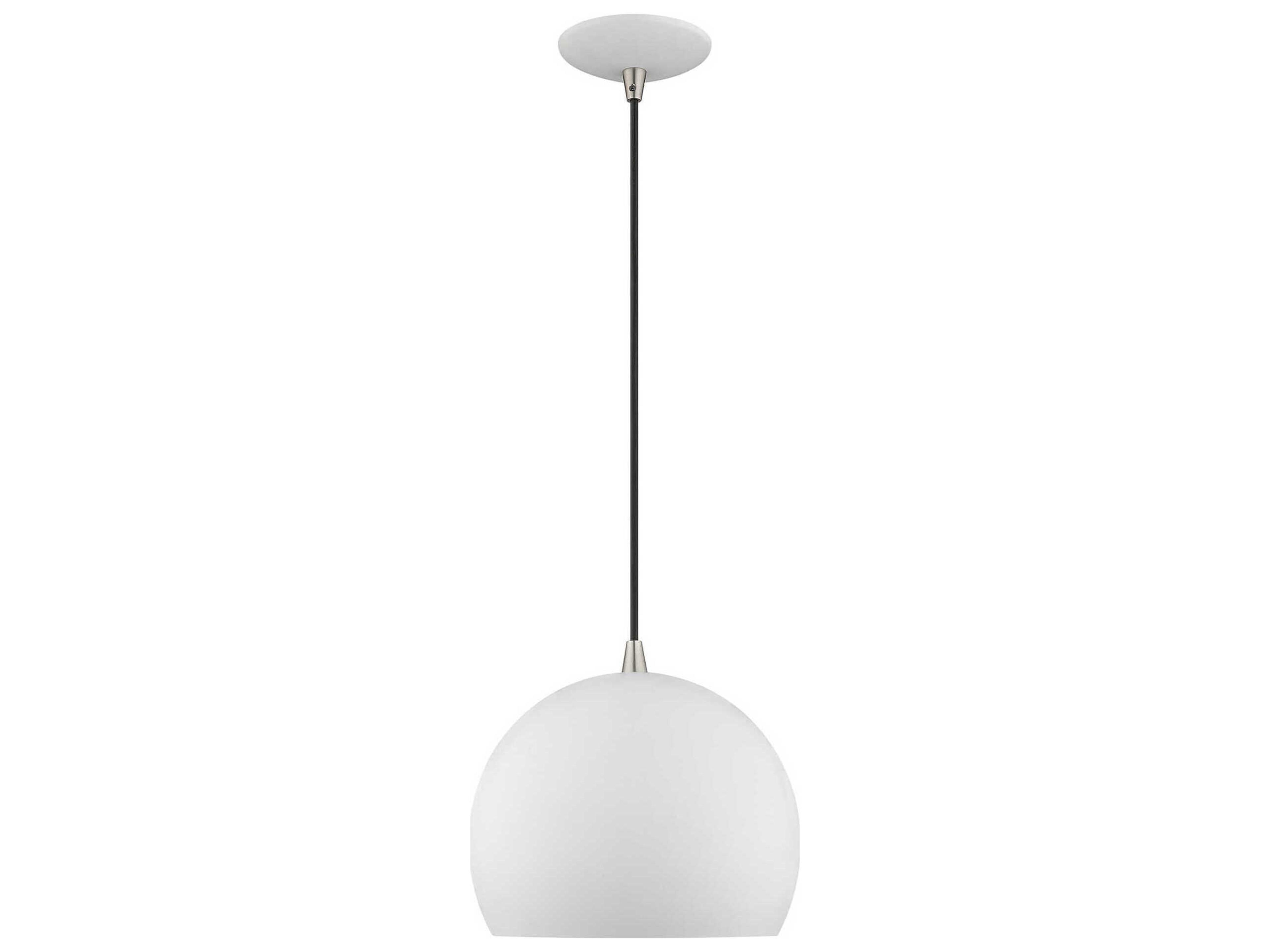 Livex Lighting 1-Light White Gold Dome Mini Pendant
