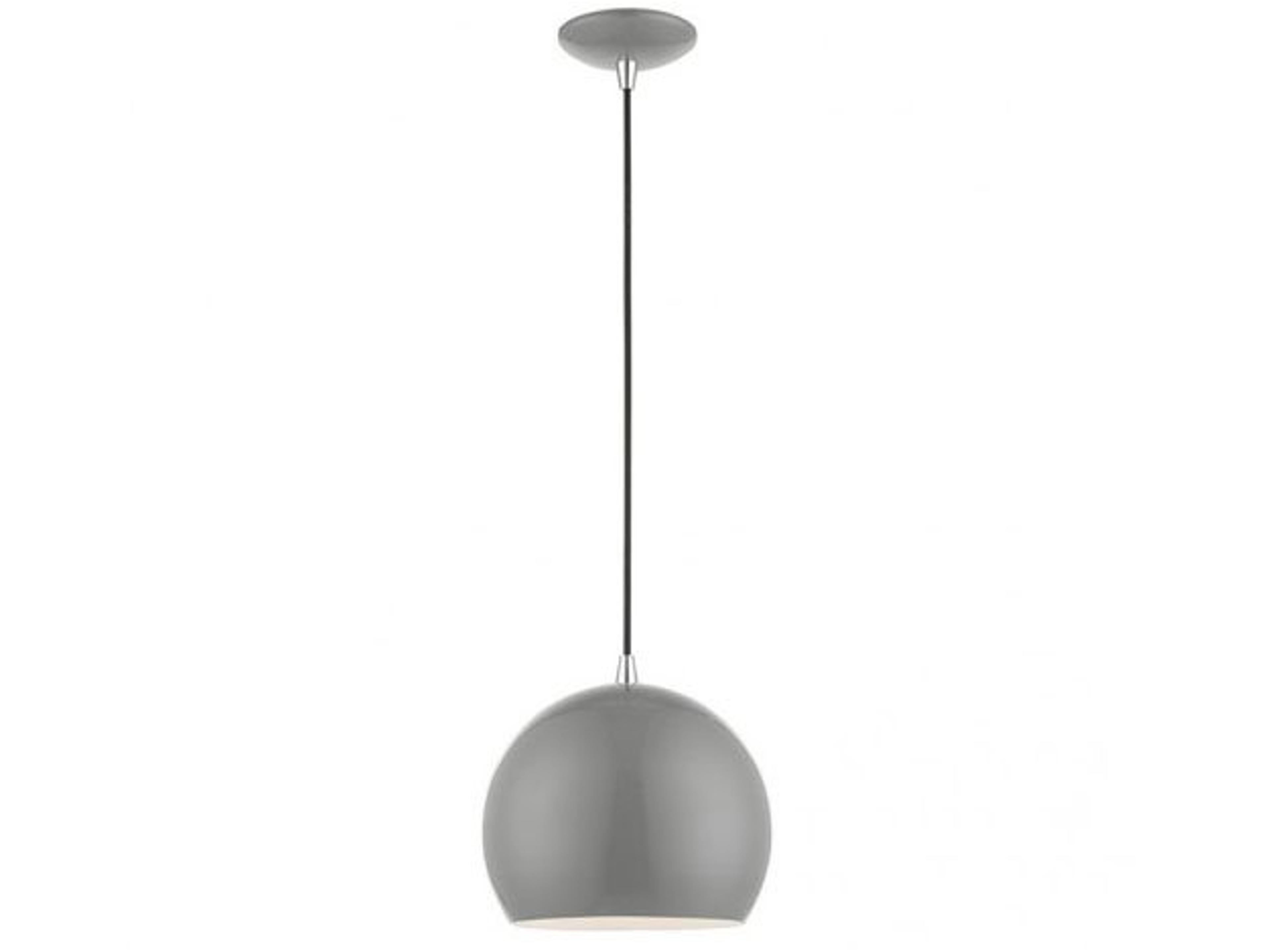 Piedmont 1-Light Gray Globe Mini Pendant