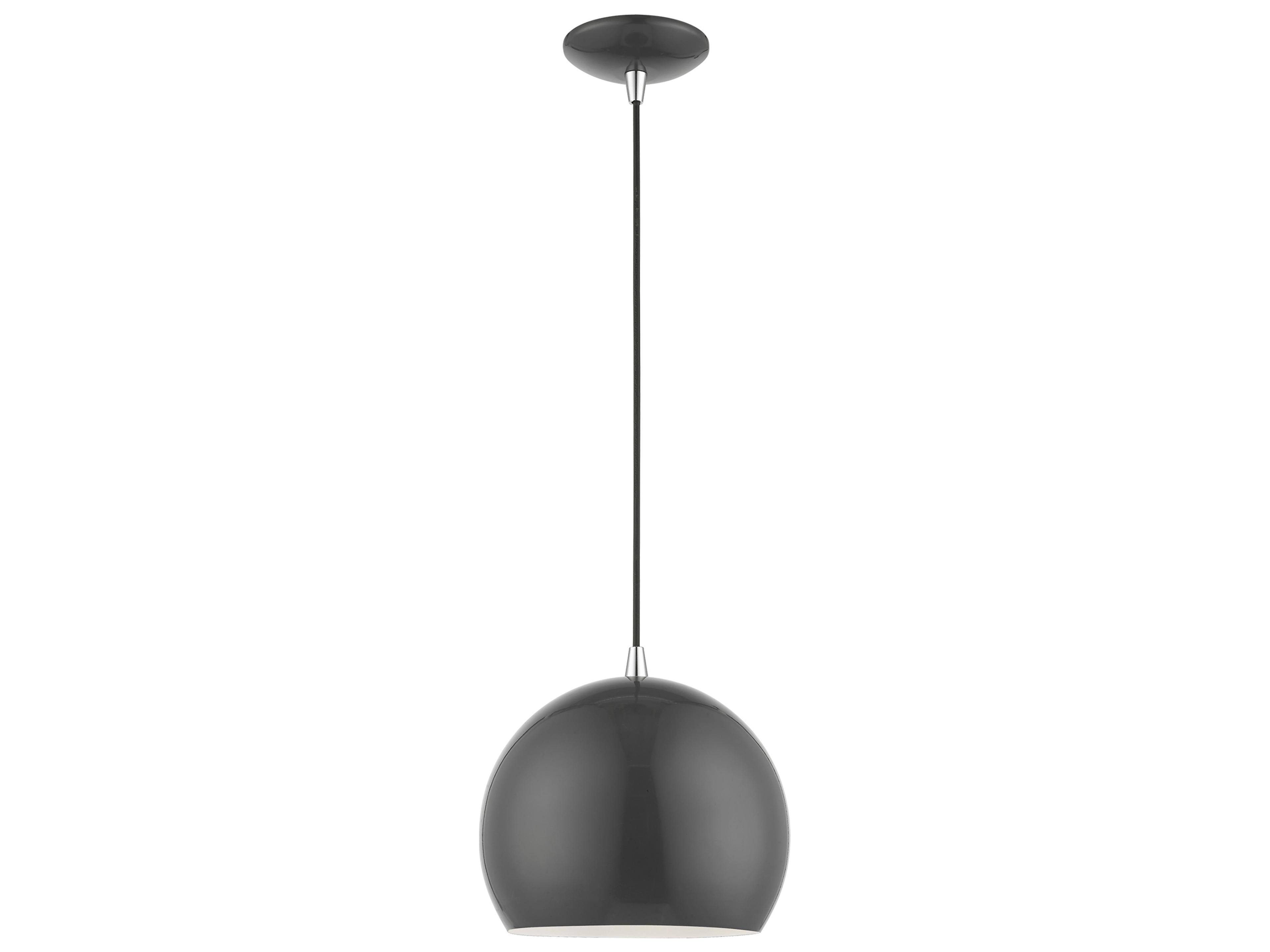 Piedmont 1-Light Black Globe Mini Pendant