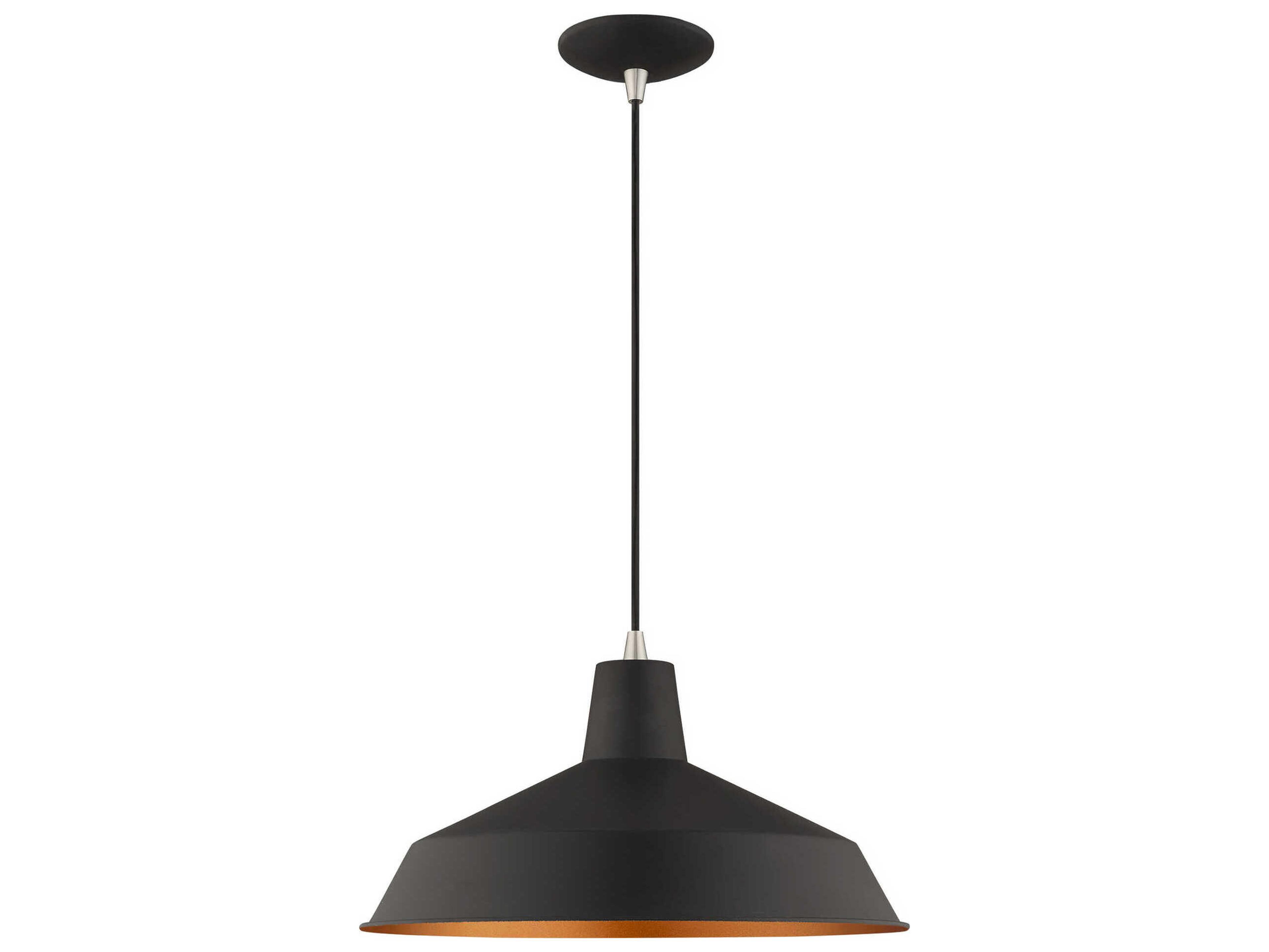 Livex Lighting 1-Light Black Gold Pendant