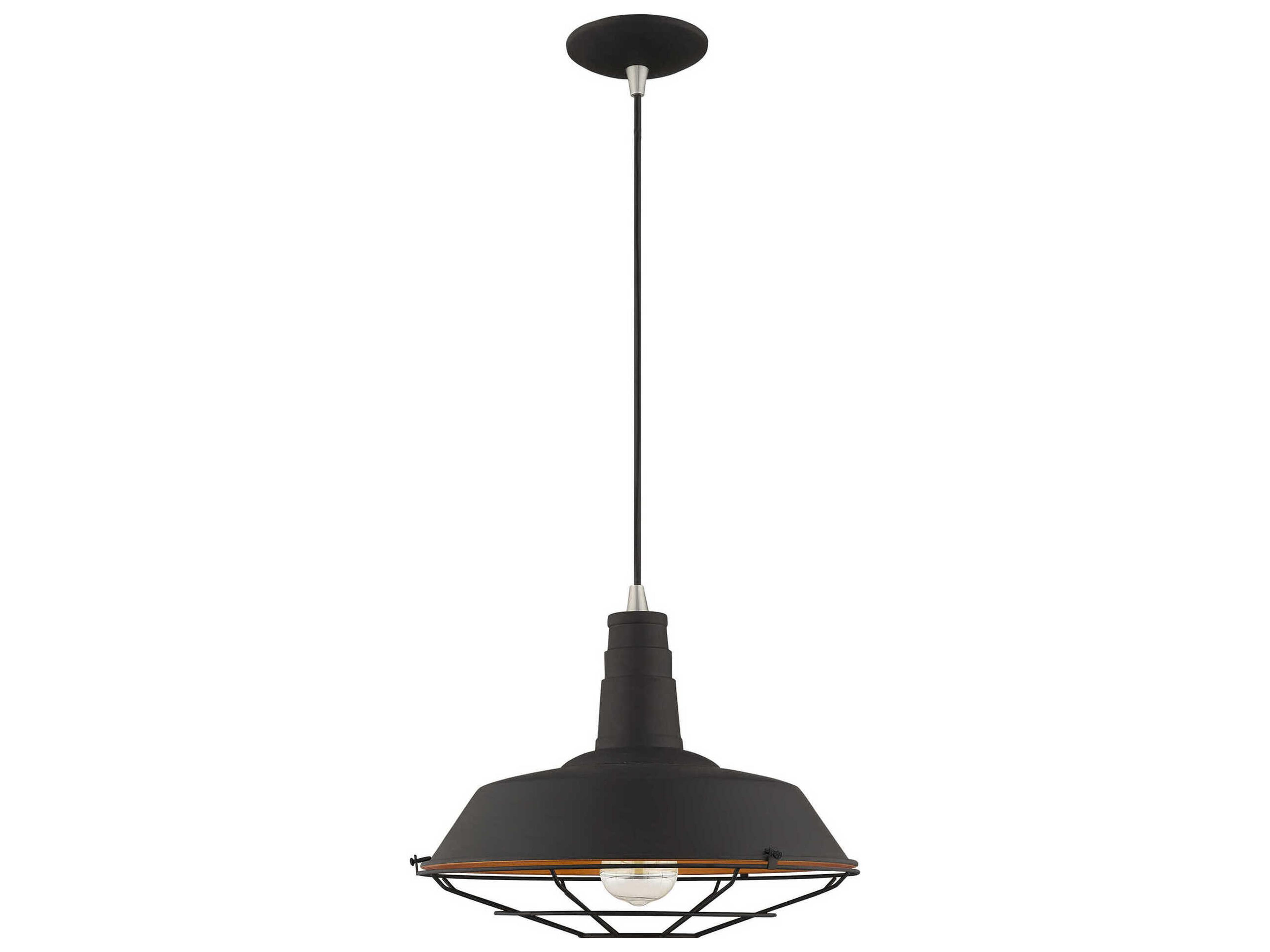 Livex Lighting 1-Light Black Pendant