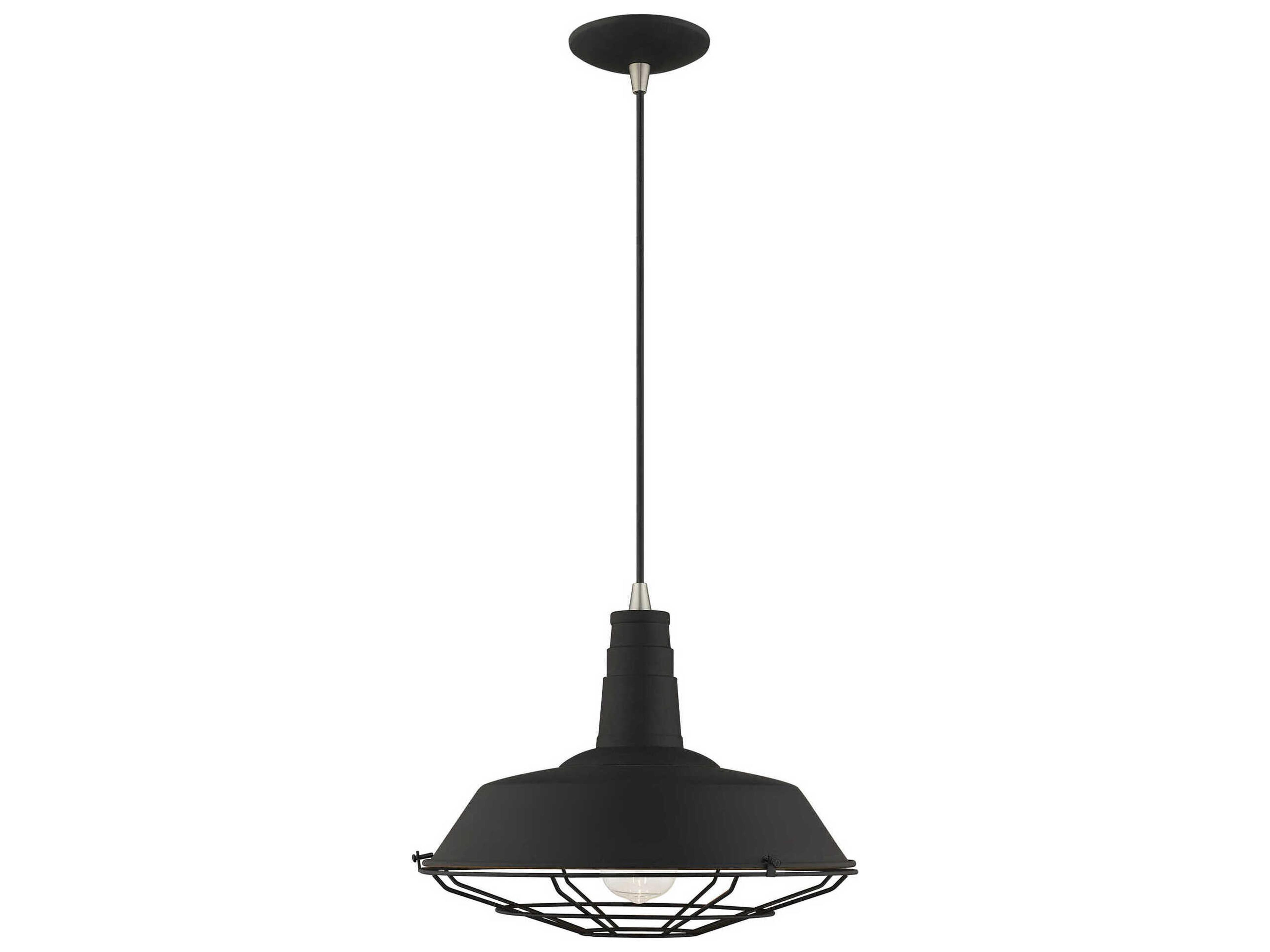 Livex Lighting 1-Light Black Pendant