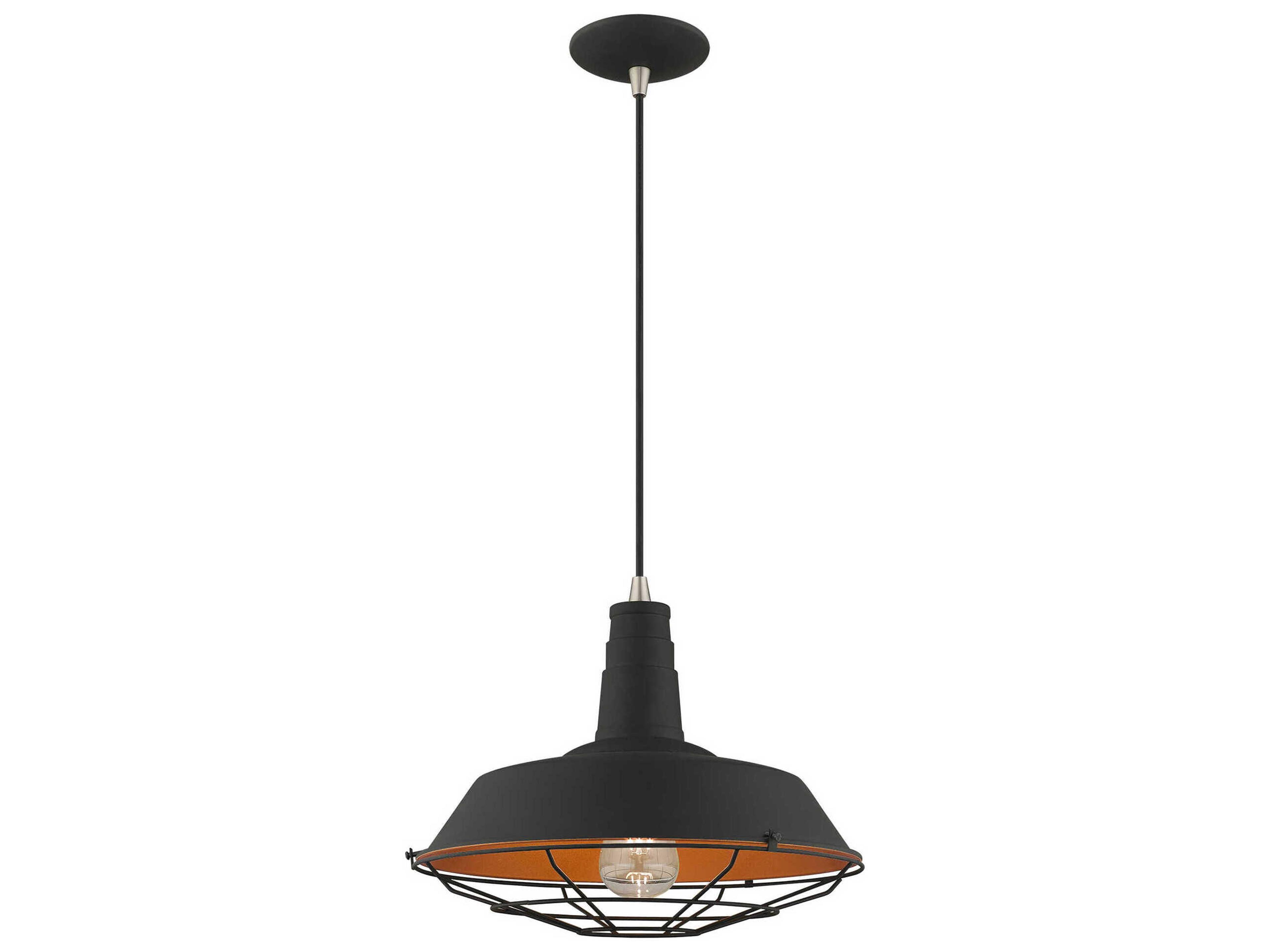 Livex Lighting 1-Light Black Pendant