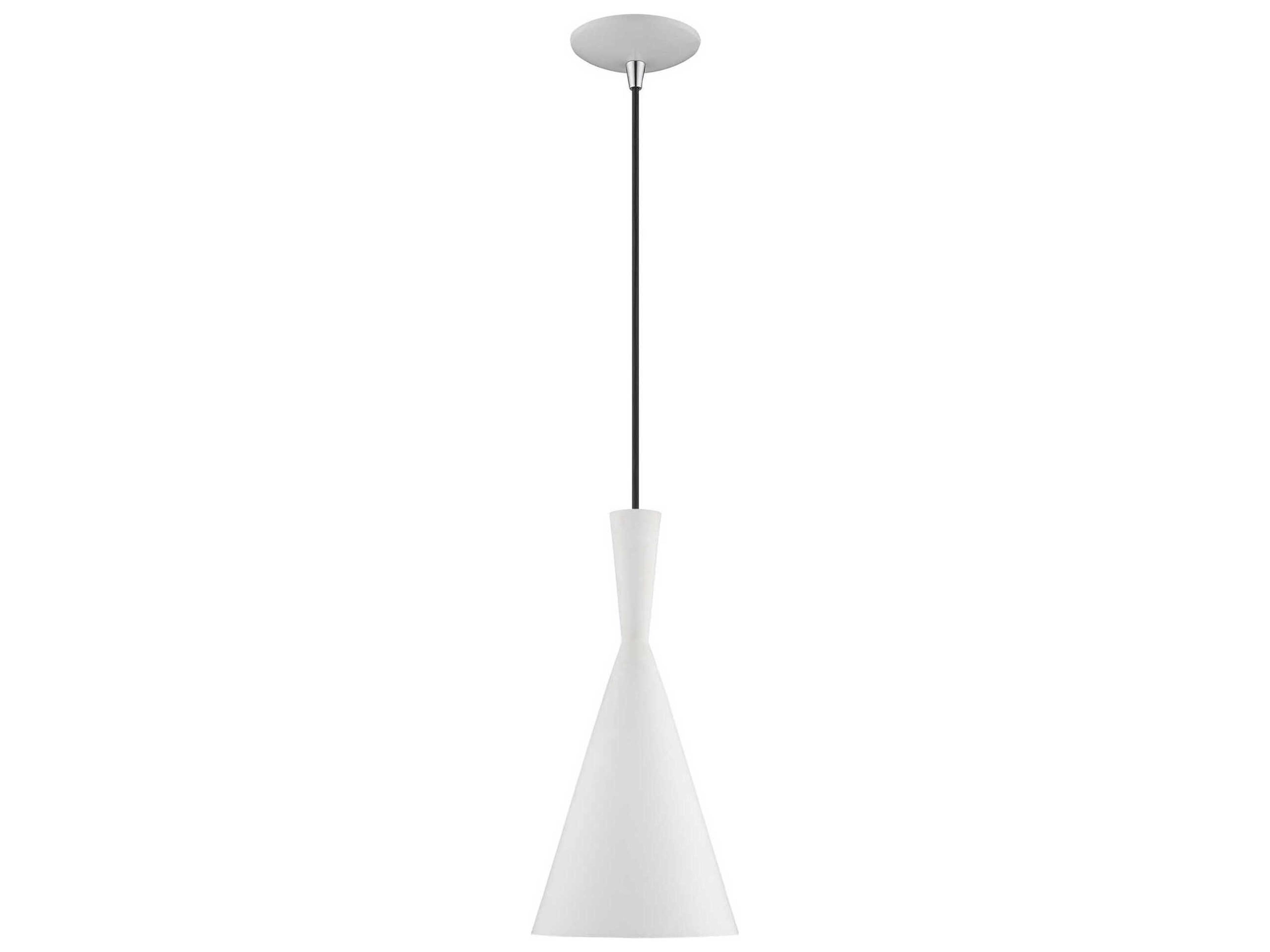Livex Lighting 1-Light White Gold Mini Pendant