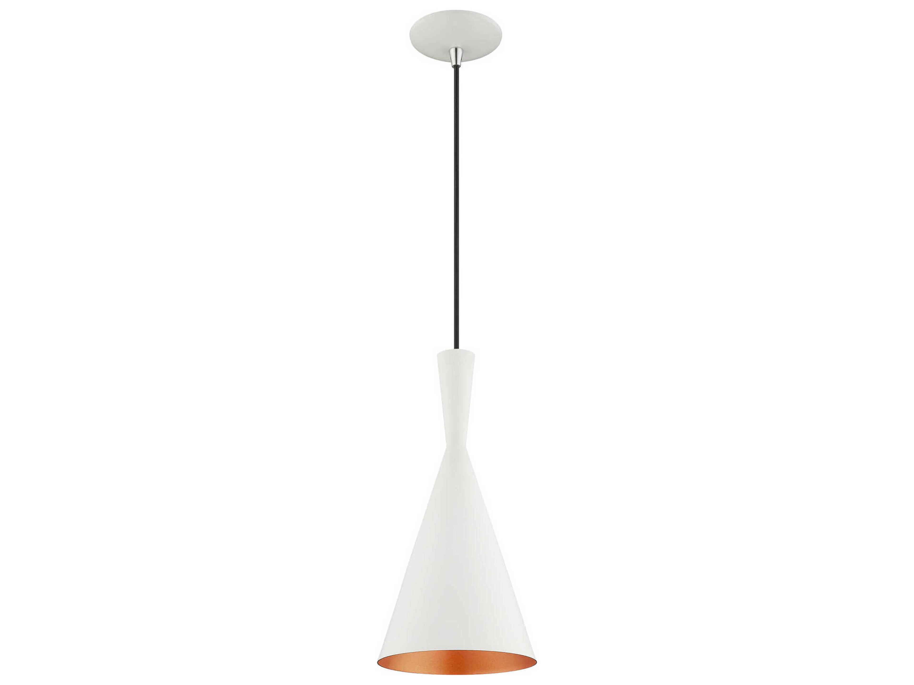 Livex Lighting 1-Light White Gold Mini Pendant