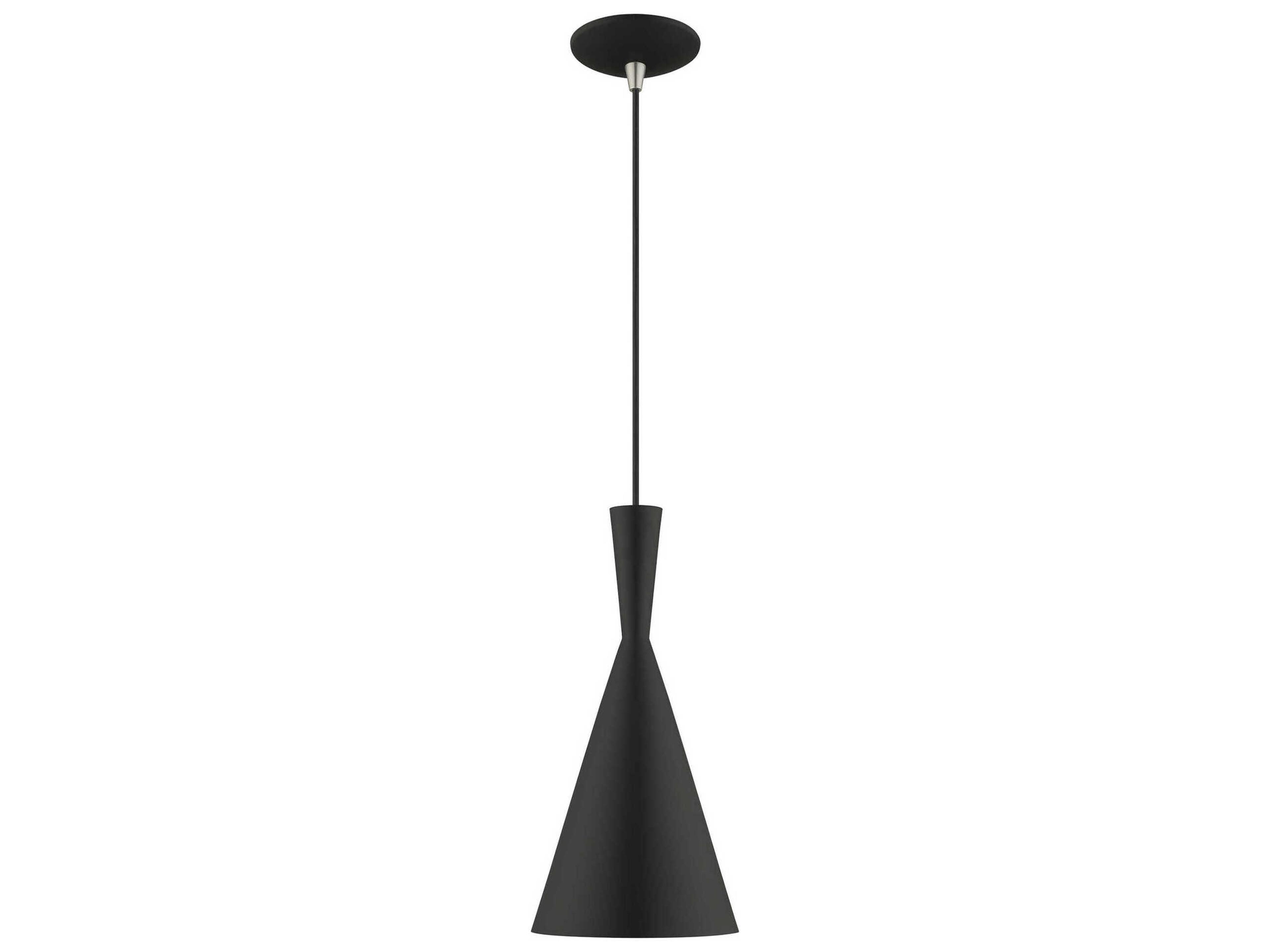 Livex Lighting 1-Light Black Gold Mini Pendant