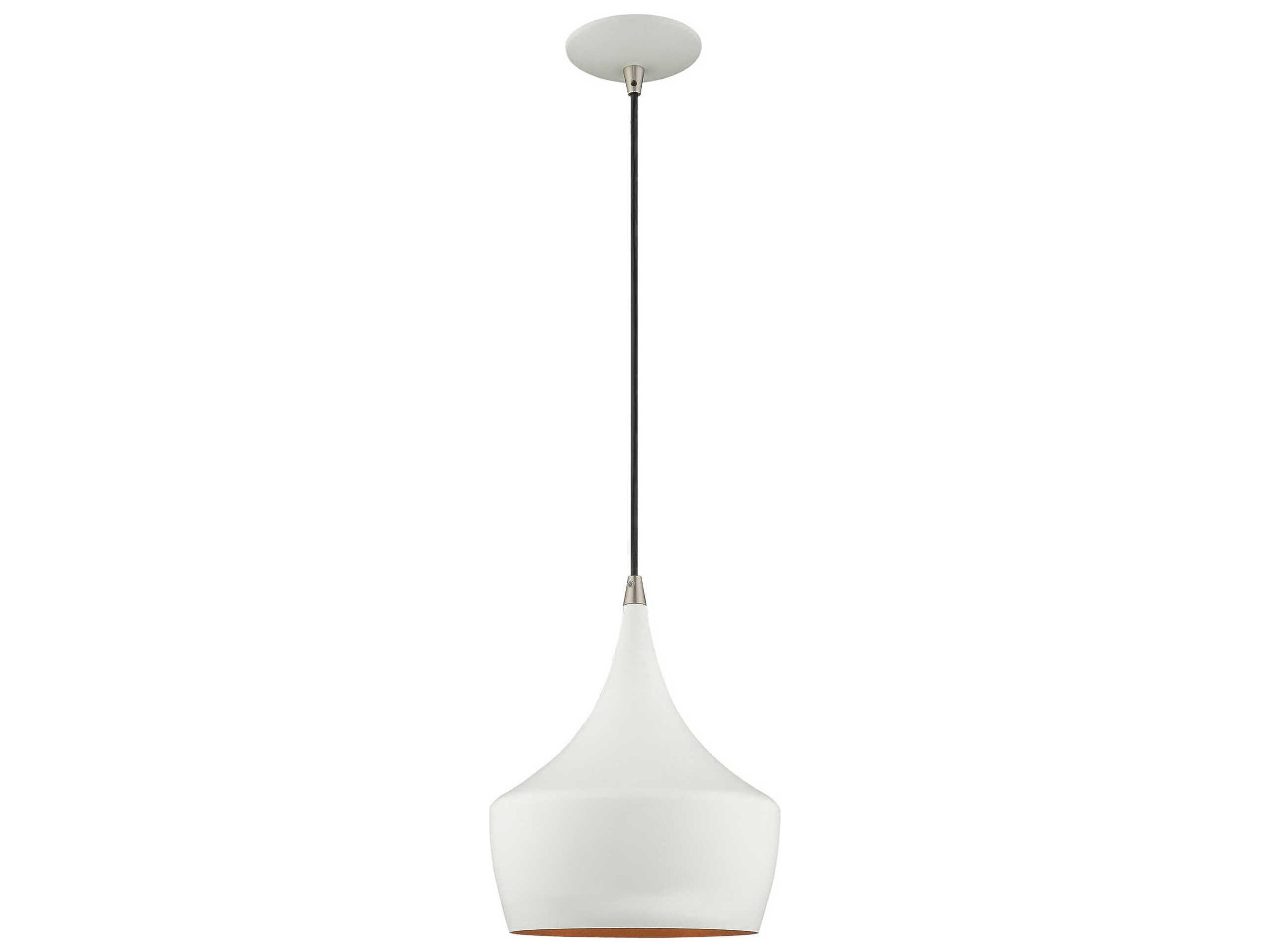 Livex Lighting 1-Light White Gold Mini Pendant