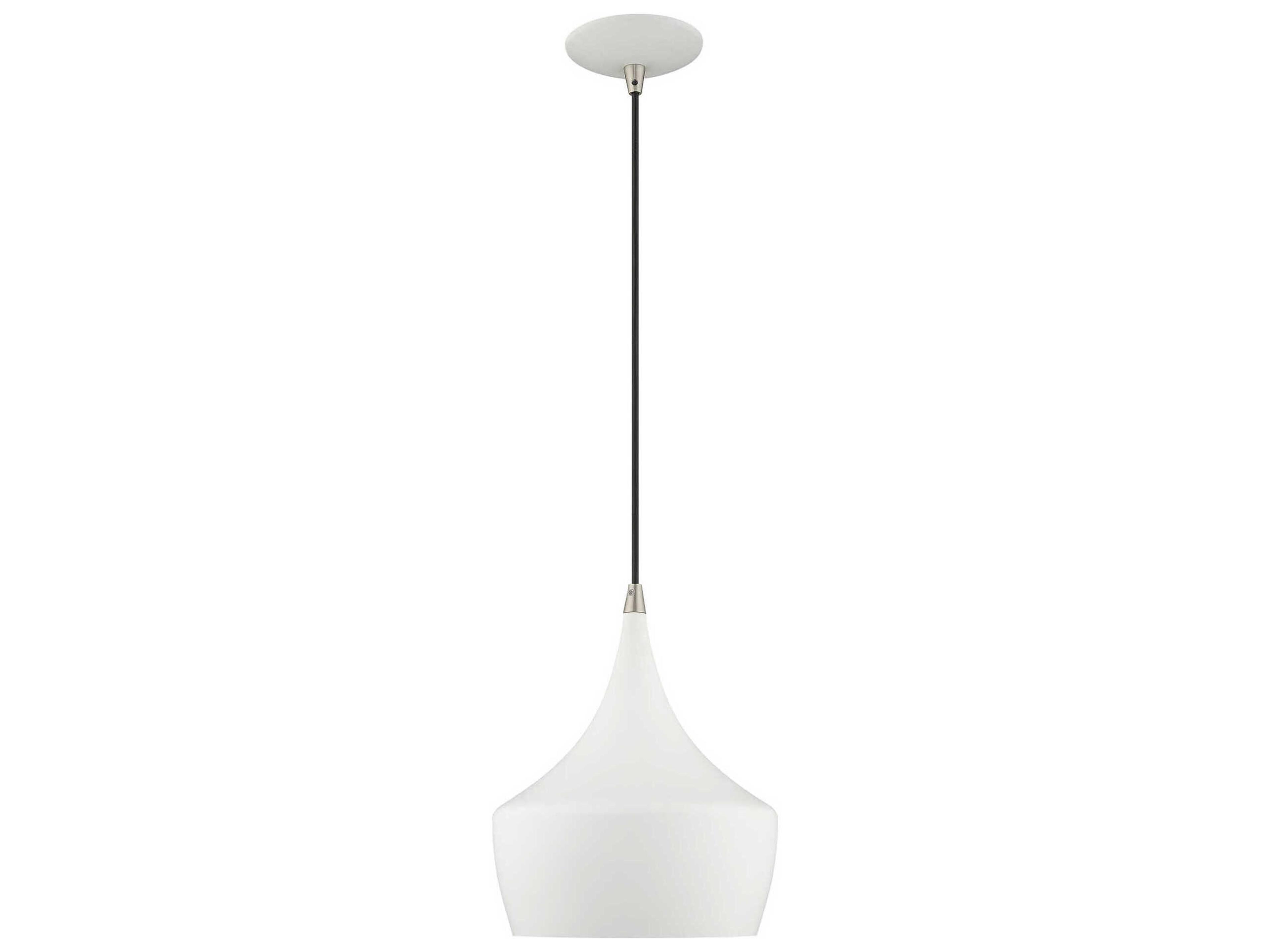 Livex Lighting 1-Light White Gold Mini Pendant