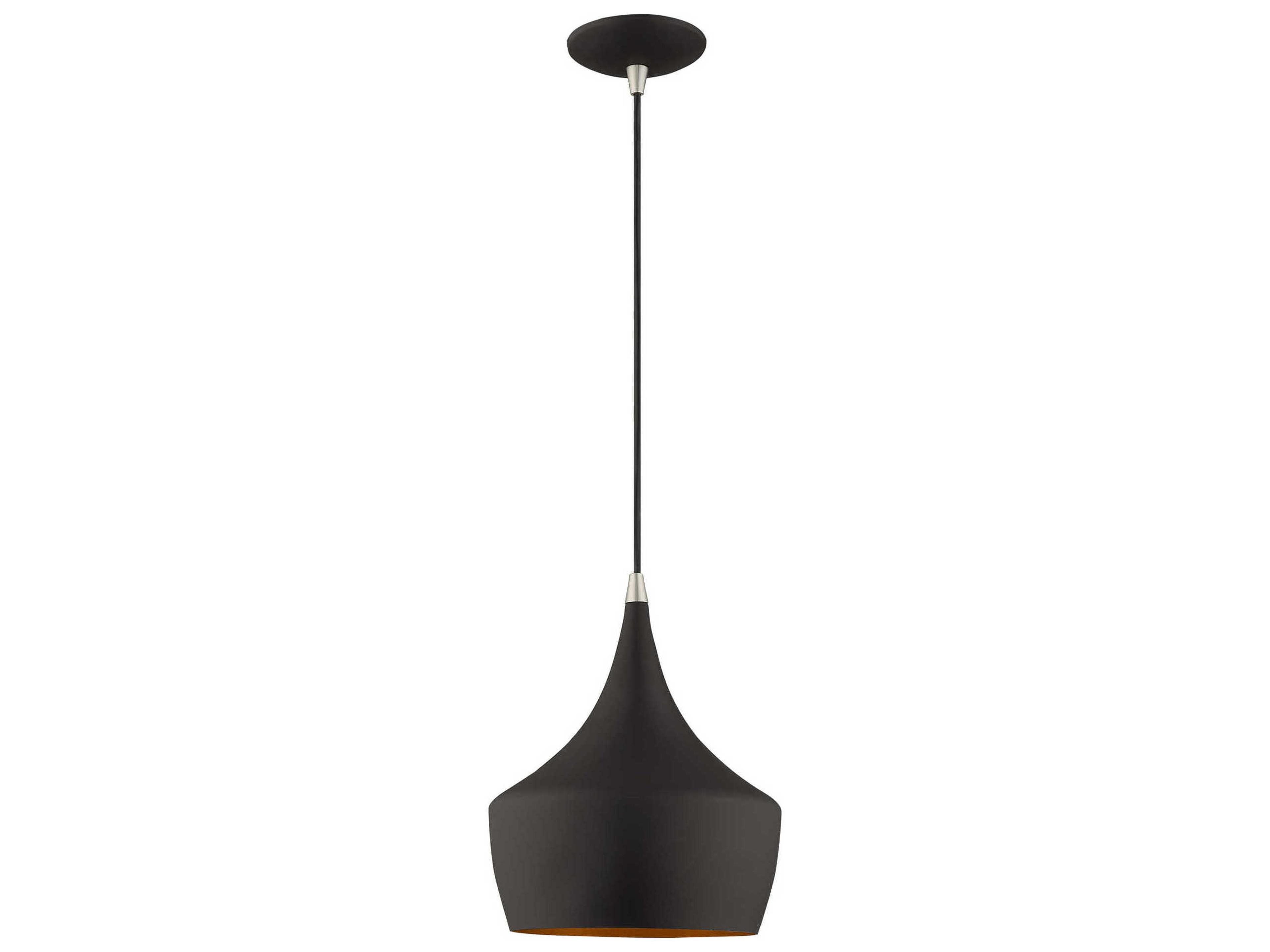 Livex Lighting 1-Light Black Mini Pendant