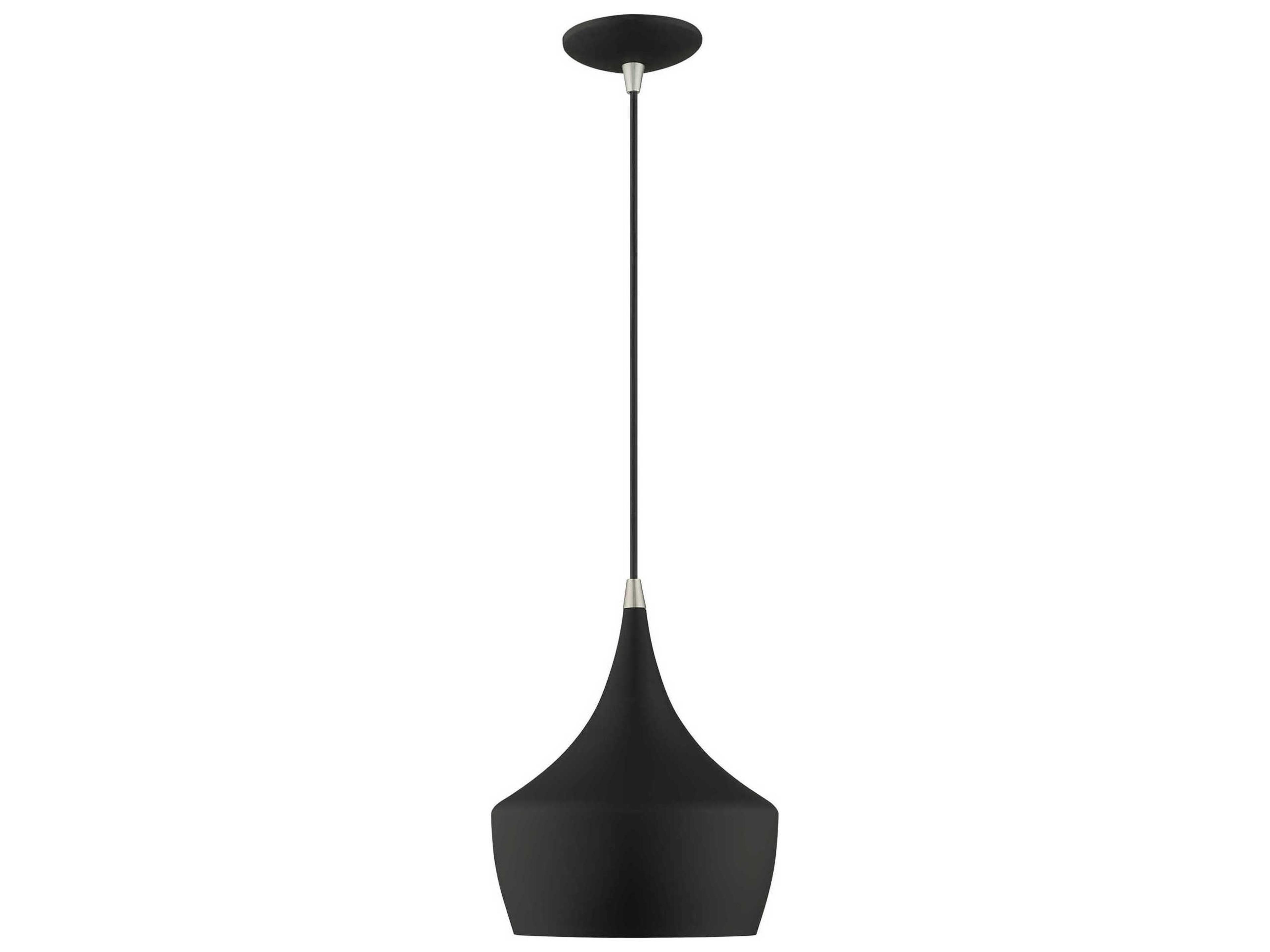 Livex Lighting 1-Light Black Mini Pendant