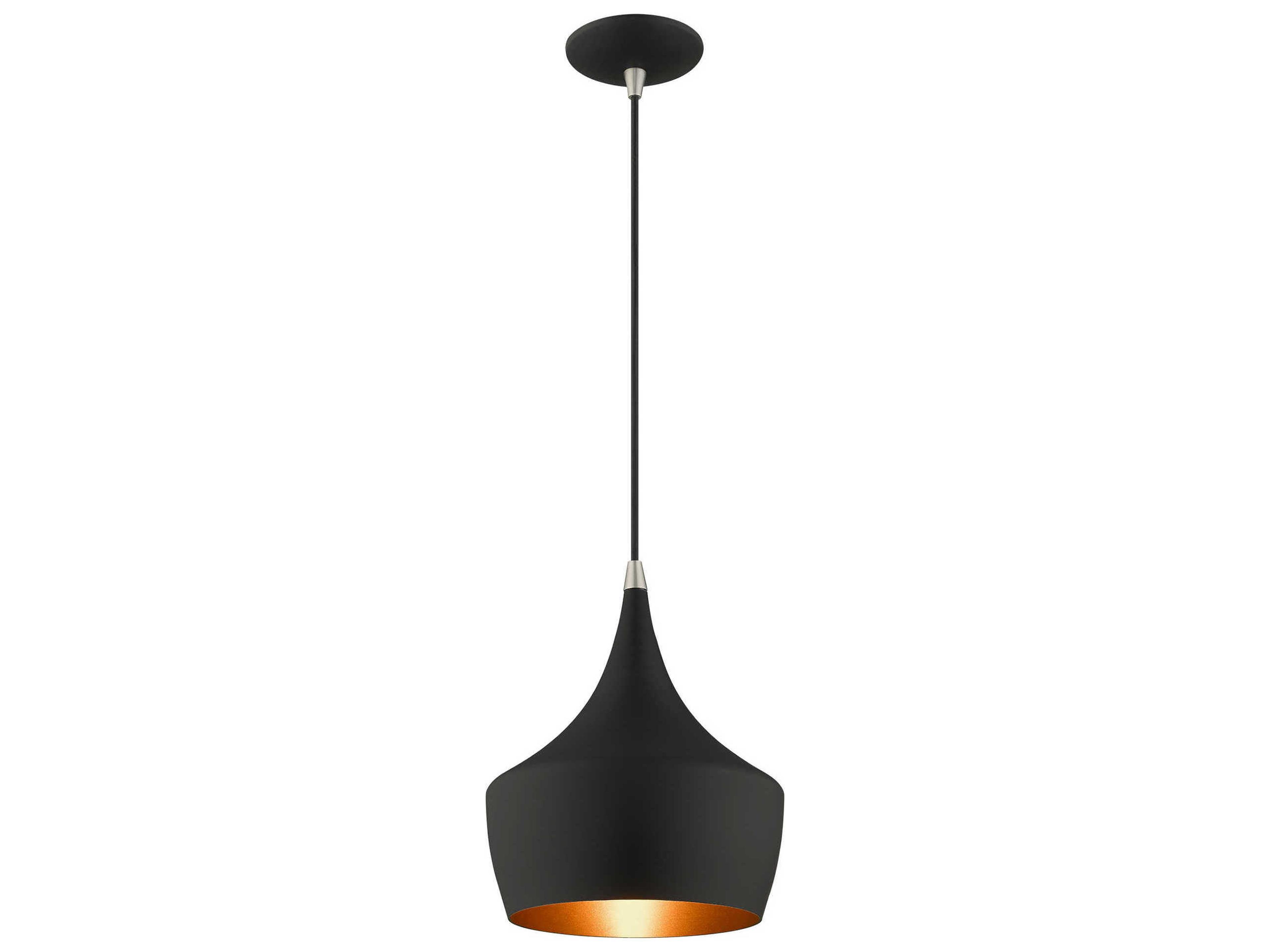 Livex Lighting 1-Light Black Mini Pendant