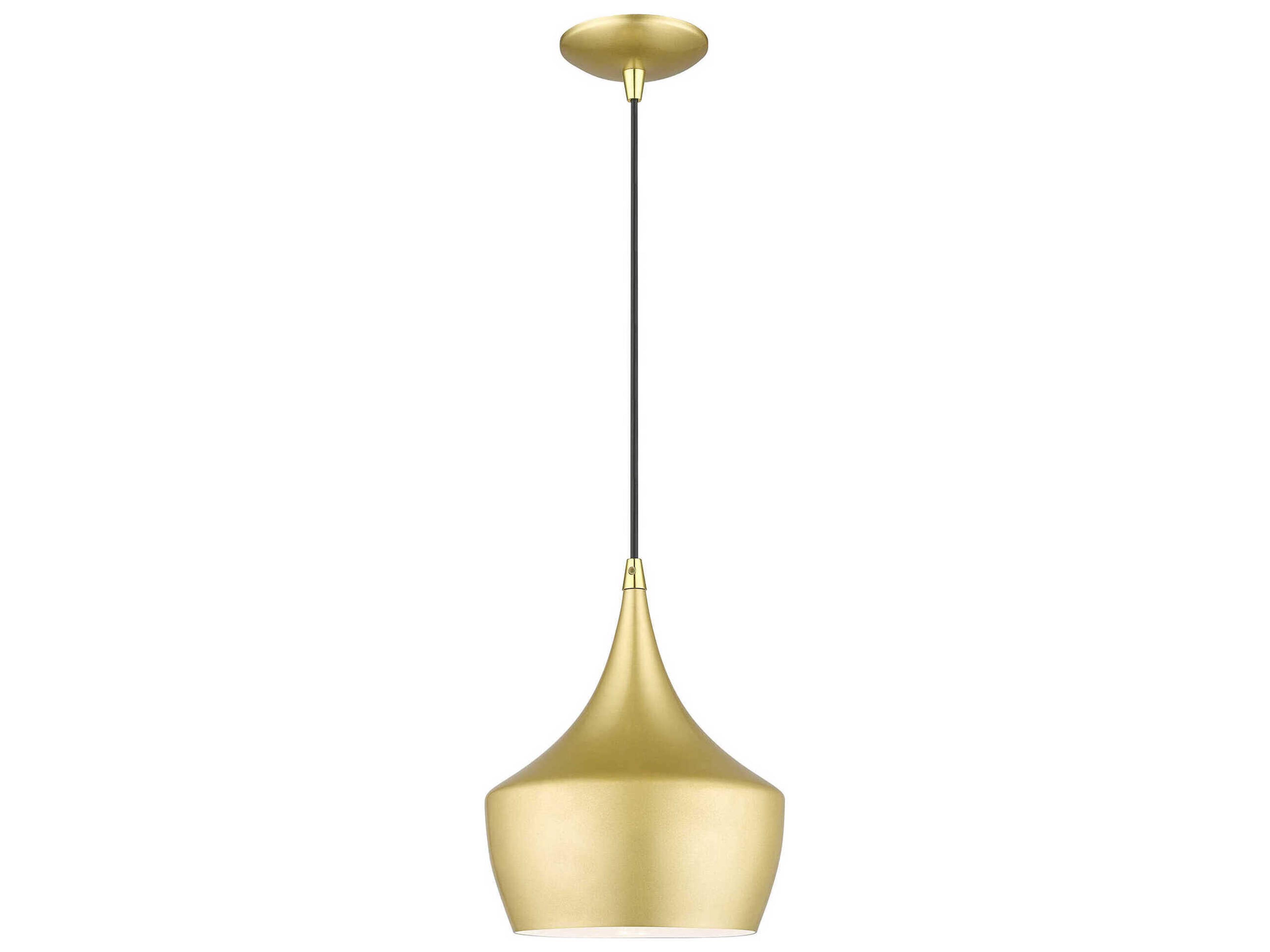 Waldorf 1-Light Soft Gold Polished Brass Mini Pendant