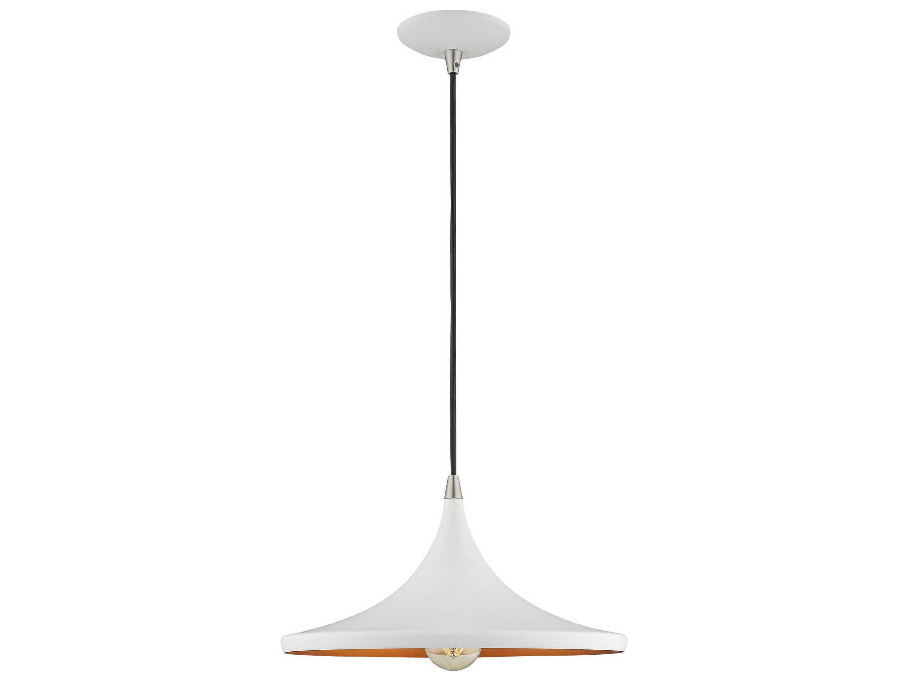 Livex Lighting 1-Light White Gold Pendant