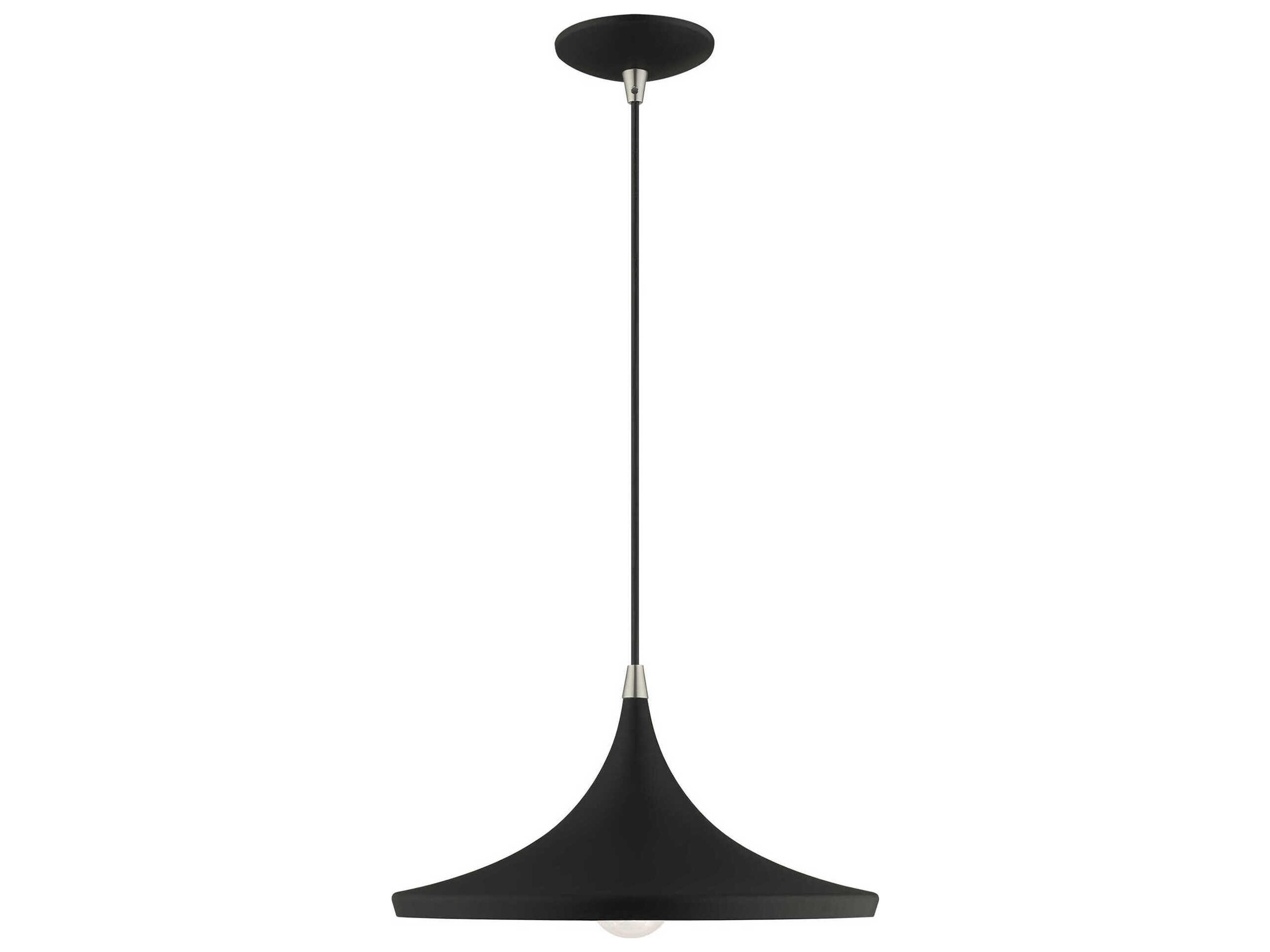 Livex Lighting 1-Light Black Gold Pendant