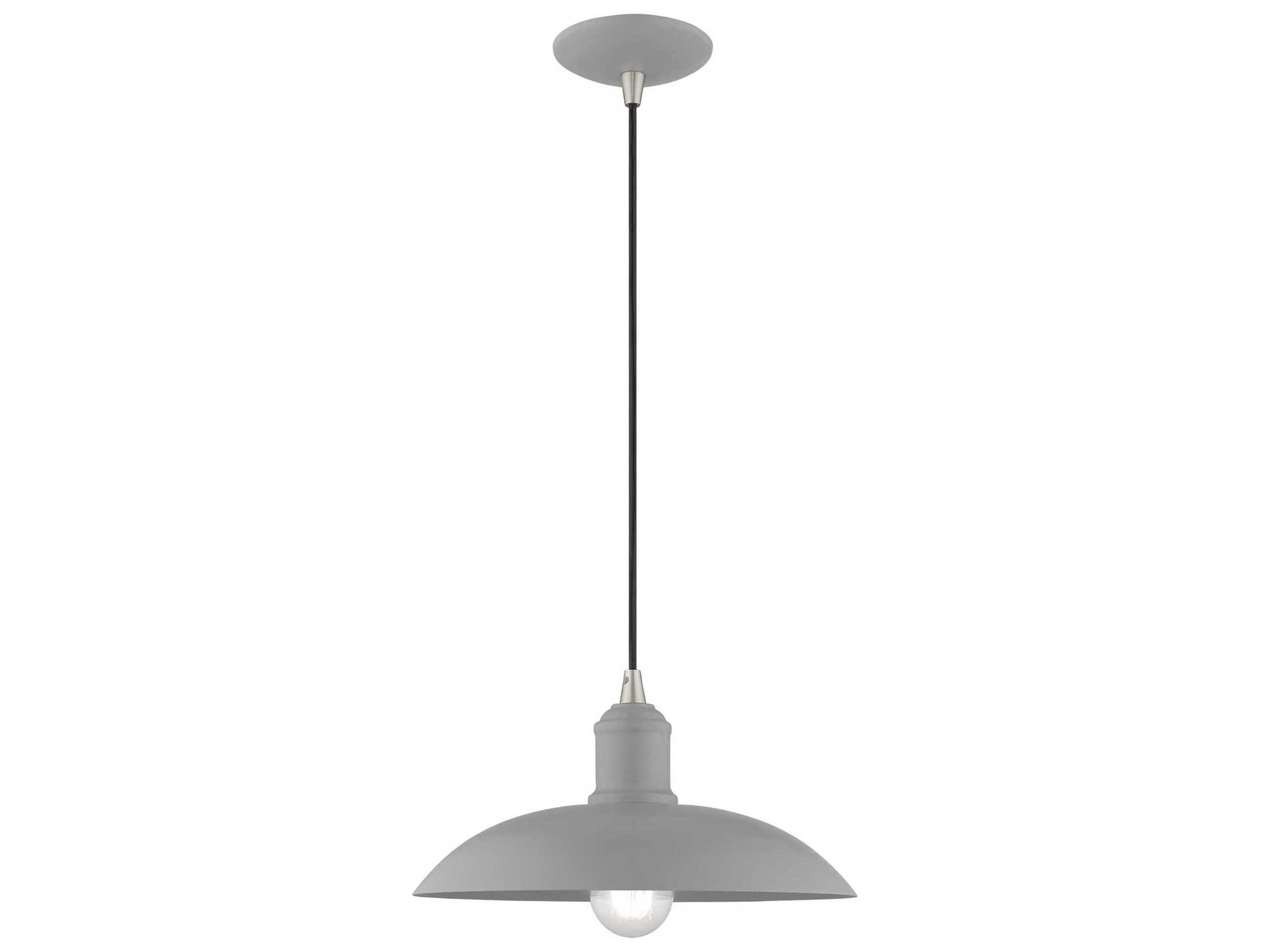 1-Light Nordic Gray Dome Pendant